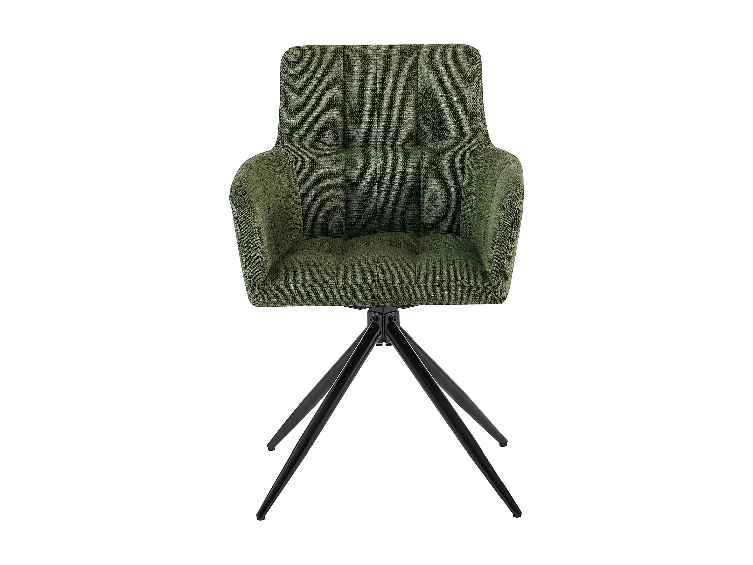 Lot de 2  chaises avec accoudoirs - Tissu - Vert - Jonah