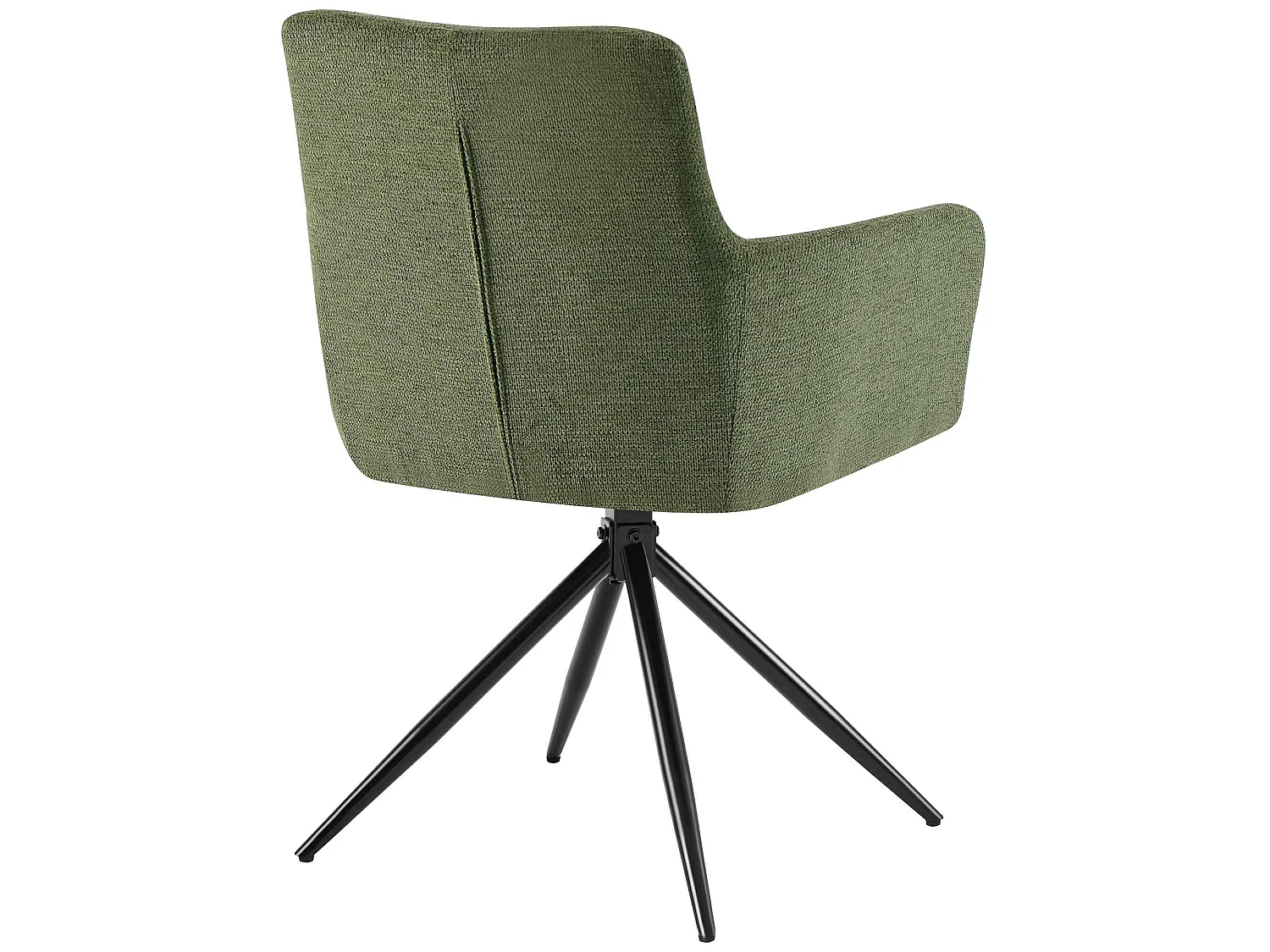 Lot de 2  chaises avec accoudoirs - Tissu - Vert - Jonah