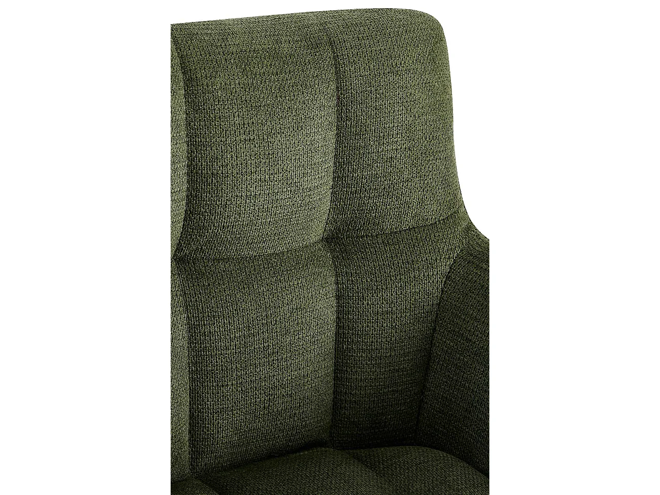 Lot de 2  chaises avec accoudoirs - Tissu - Vert - Jonah