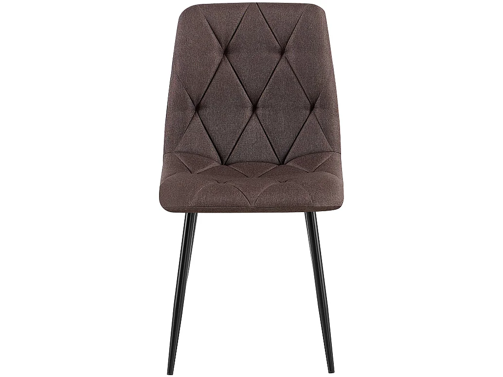 Lot de 2  chaise salle à manger - Tissu - Marron - Clairton