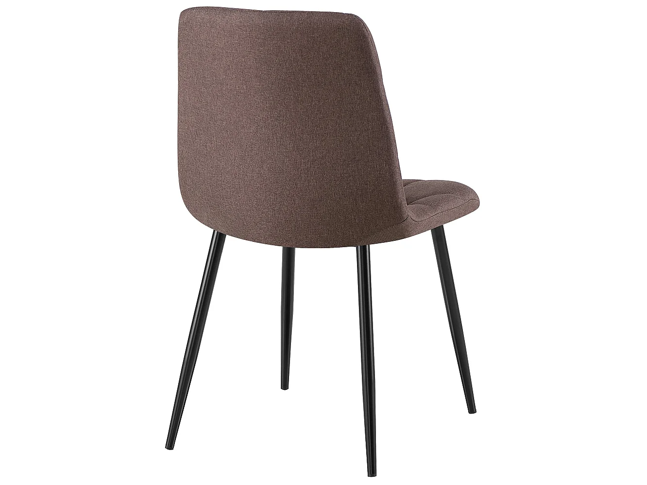 Lot de 2  chaise salle à manger - Tissu - Marron - Clairton