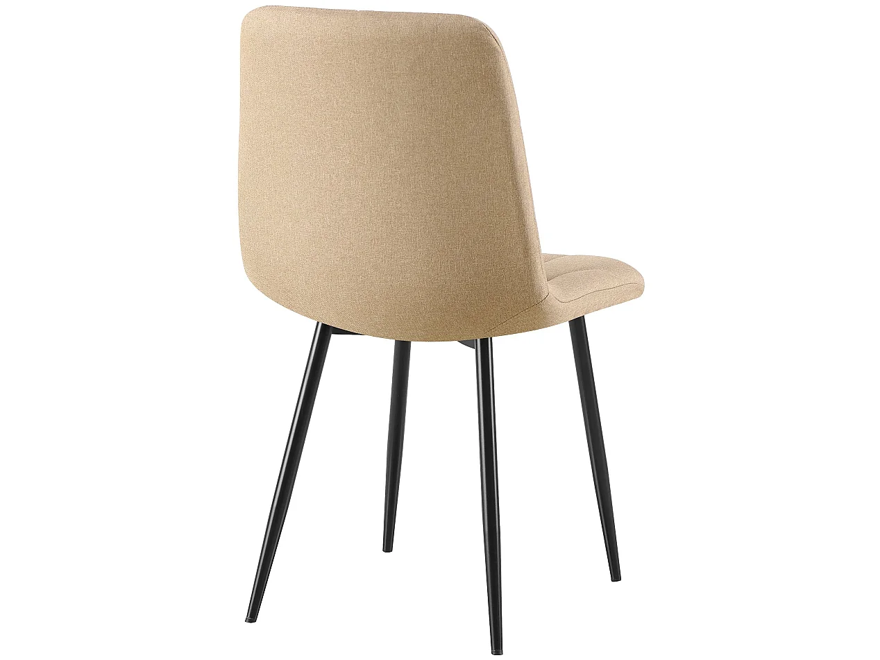 chaise salle à manger - Tissu - Taupe - Clairton