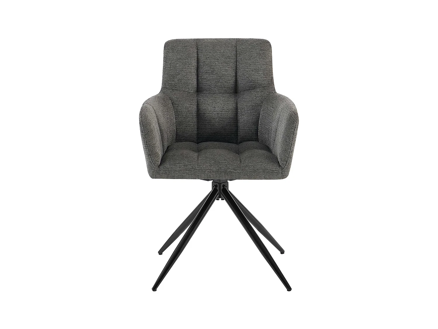 Lot de 2  chaises avec accoudoirs - Tissu - Gris foncé - Jonah