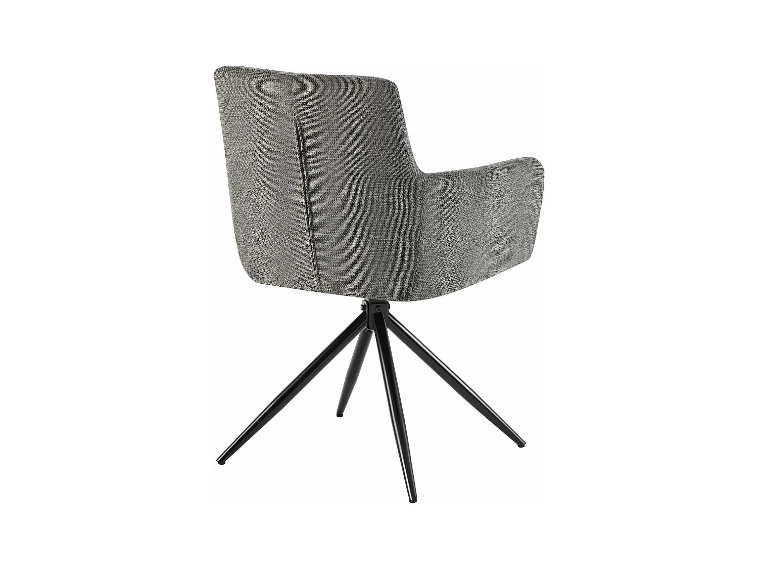 Lot de 2  chaises avec accoudoirs - Tissu - Gris foncé - Jonah