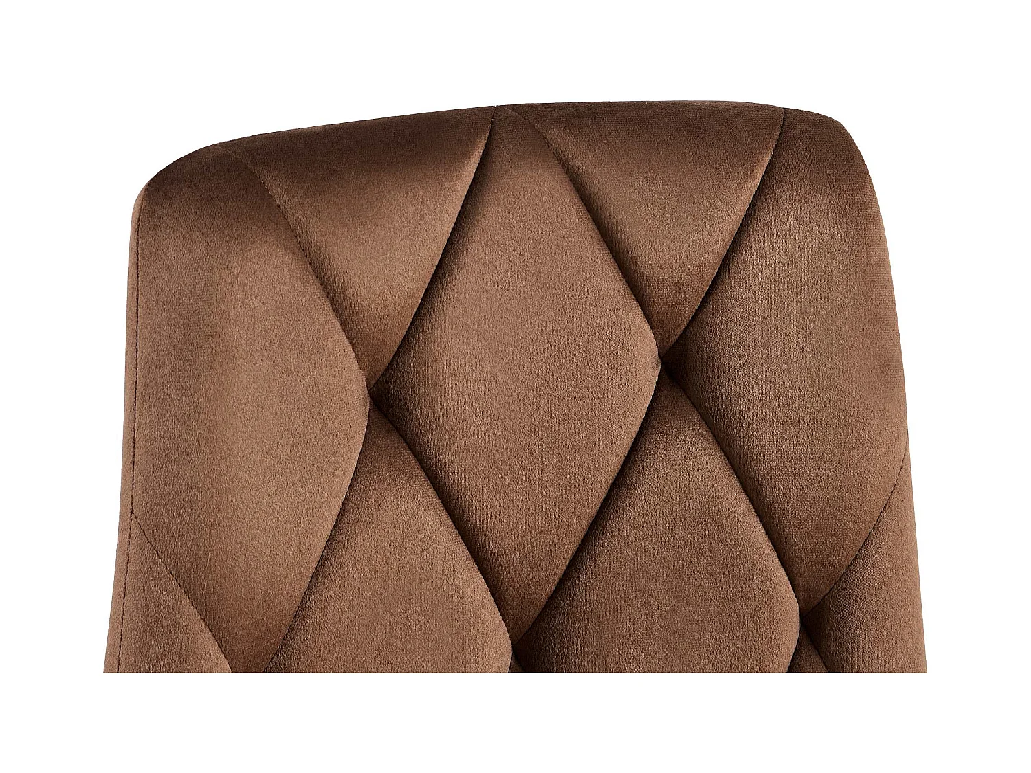 Lot de 2  chaise salle à manger - Velours - Marron - Clairton