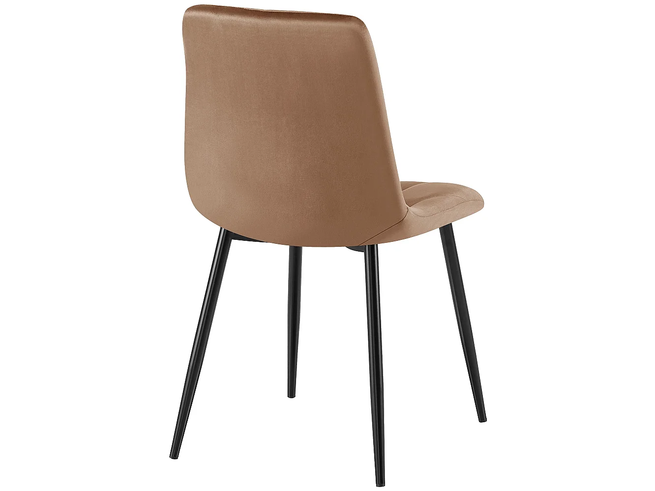 Lot de 2  chaise salle à manger - Velours - Marron - Clairton