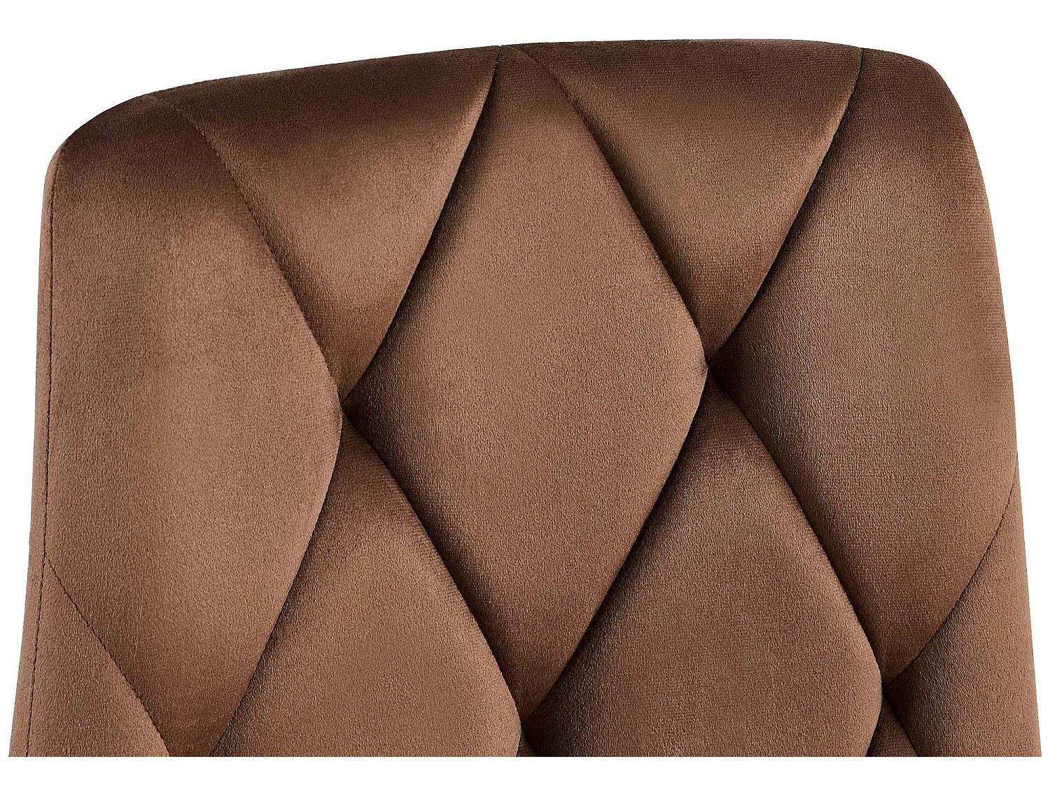Lot de 2  chaise salle à manger - Velours - Marron - Clairton