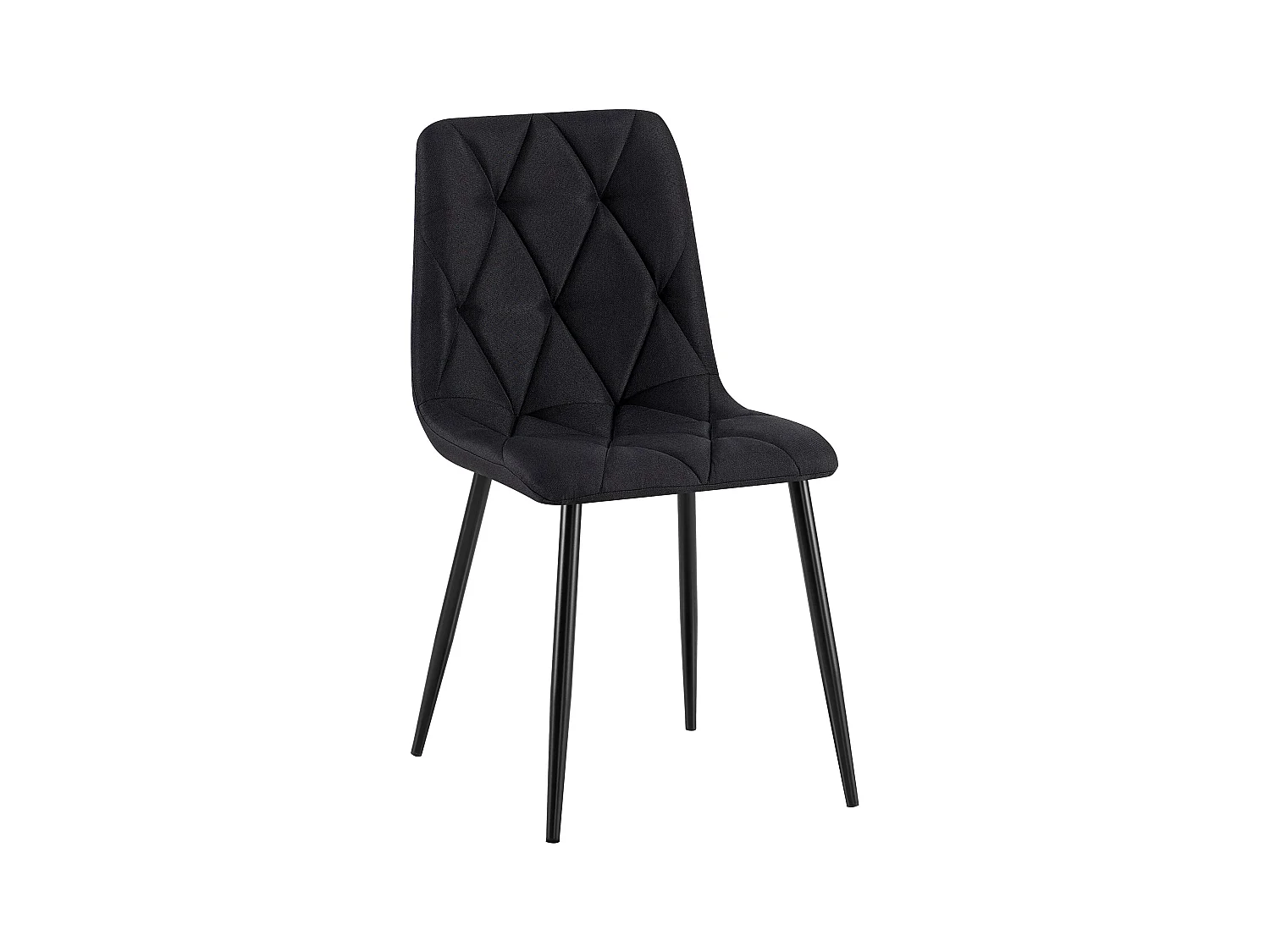 chaise salle à manger - Tissu - Noir - Clairton