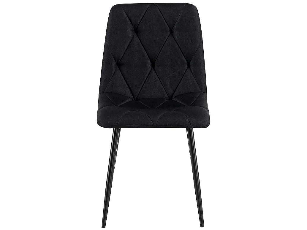 chaise salle à manger - Tissu - Noir - Clairton