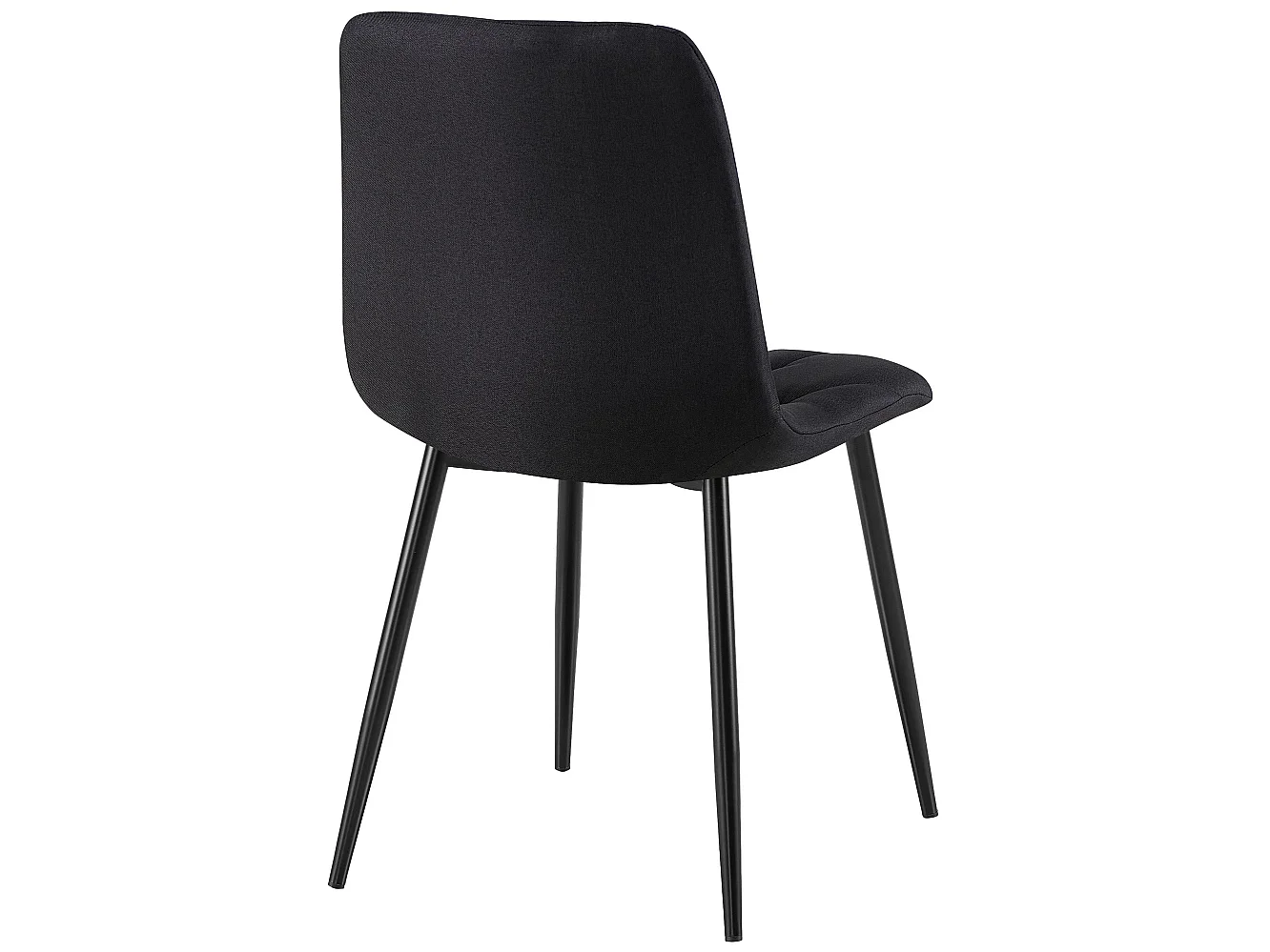 chaise salle à manger - Tissu - Noir - Clairton