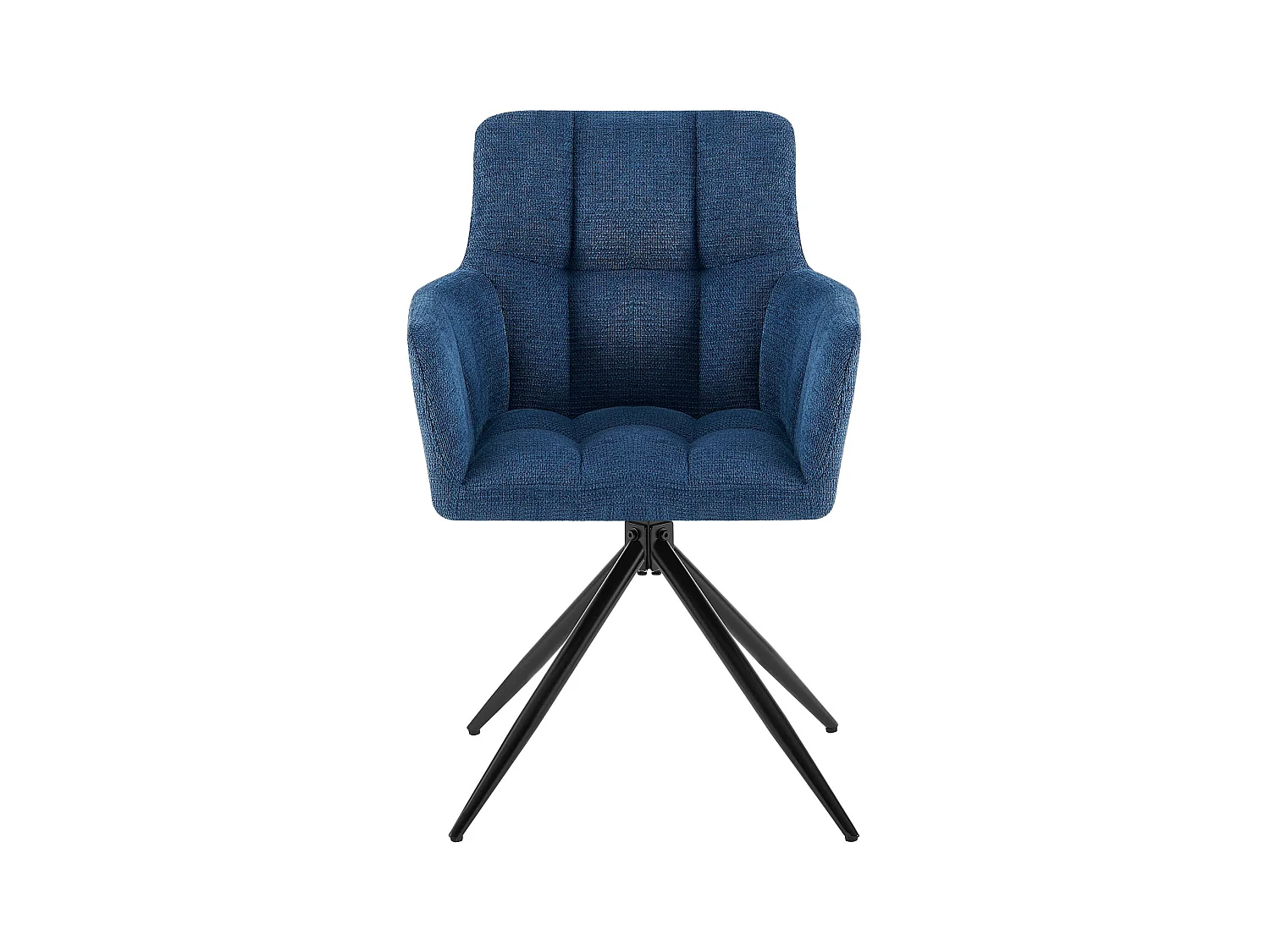 Lot de 2  chaises avec accoudoirs - Tissu - Bleu foncé - Jonah