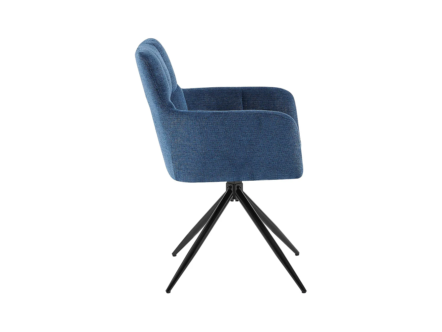 Lot de 2  chaises avec accoudoirs - Tissu - Bleu foncé - Jonah