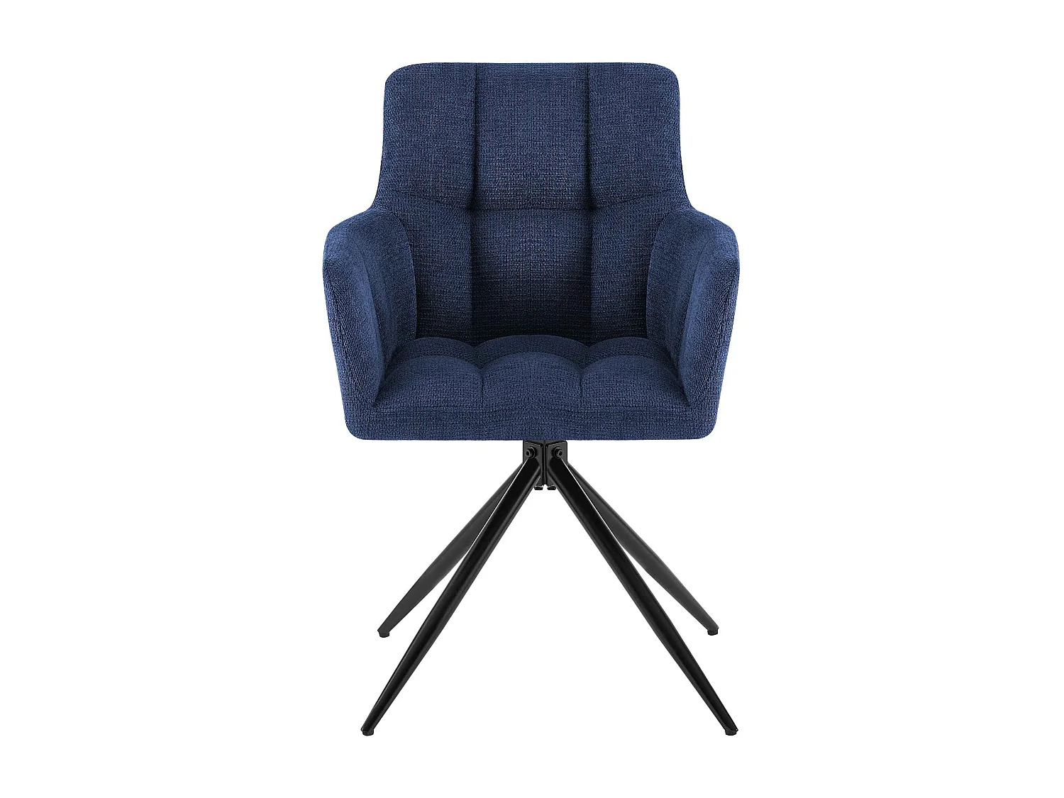 Lot de 2  chaises avec accoudoirs - Tissu - Bleu foncé - Jonah