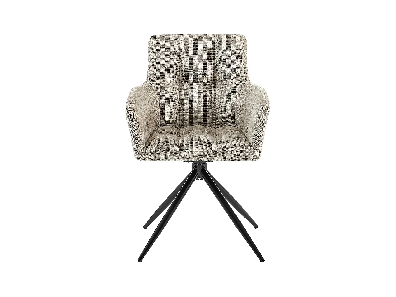 Lot de 2  chaises avec accoudoirs - Tissu - Taupe - Jonah