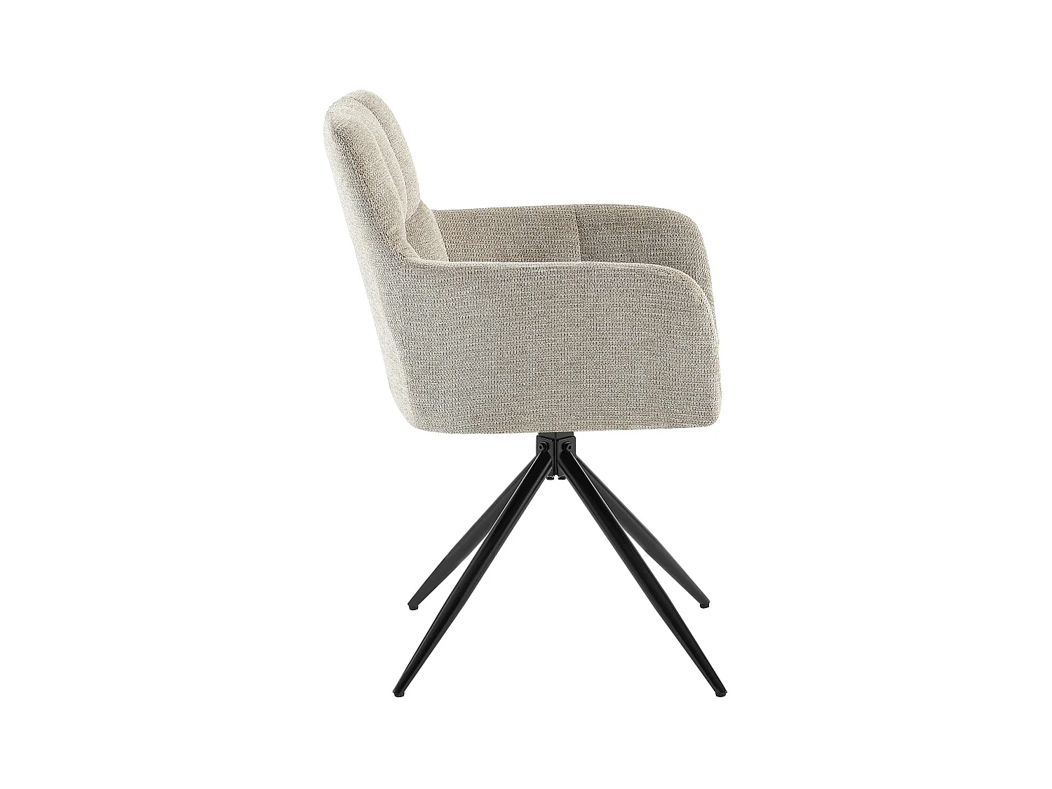 Lot de 2  chaises avec accoudoirs - Tissu - Taupe - Jonah