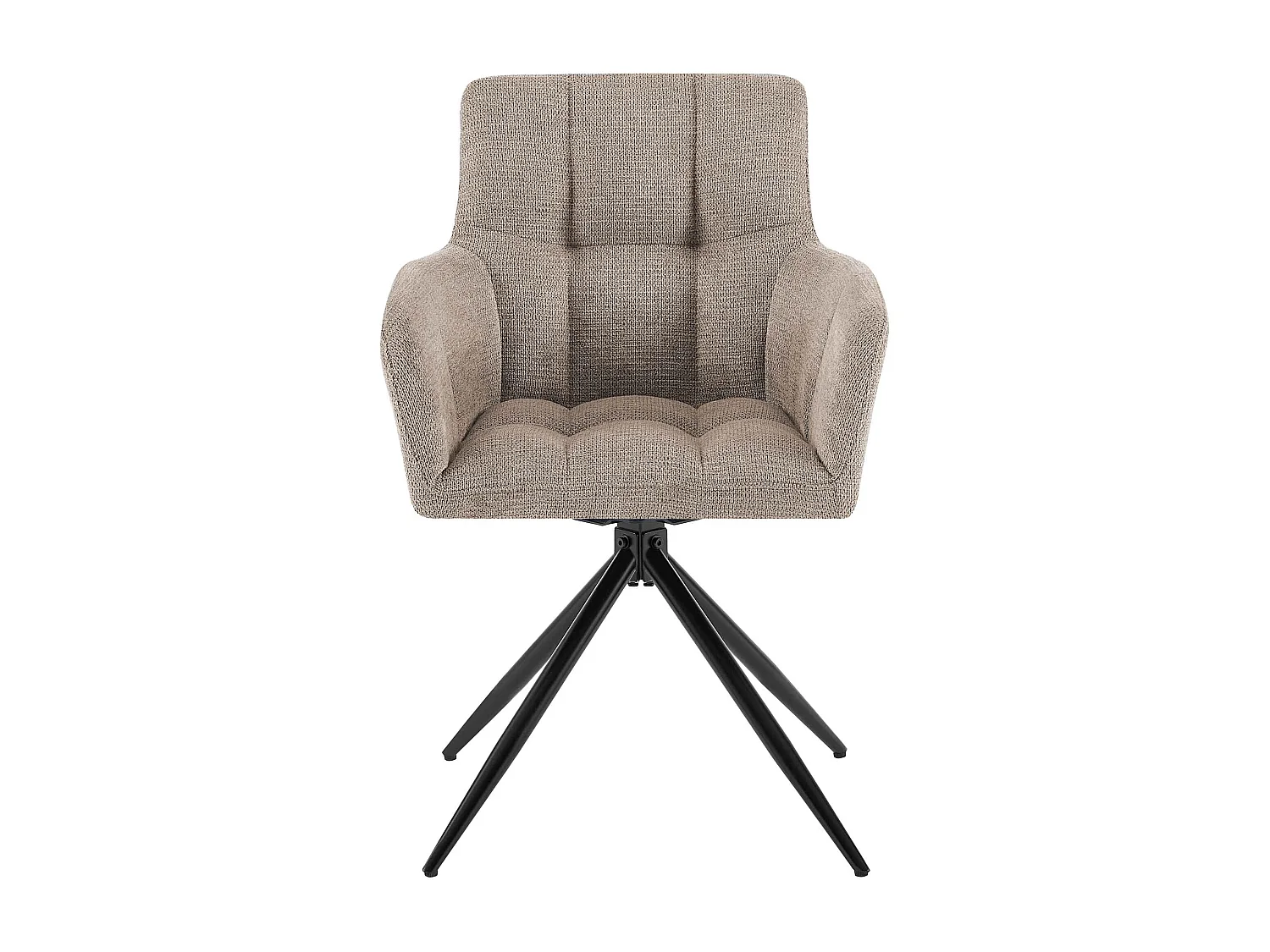 Lot de 2  chaises avec accoudoirs - Tissu - Taupe - Jonah