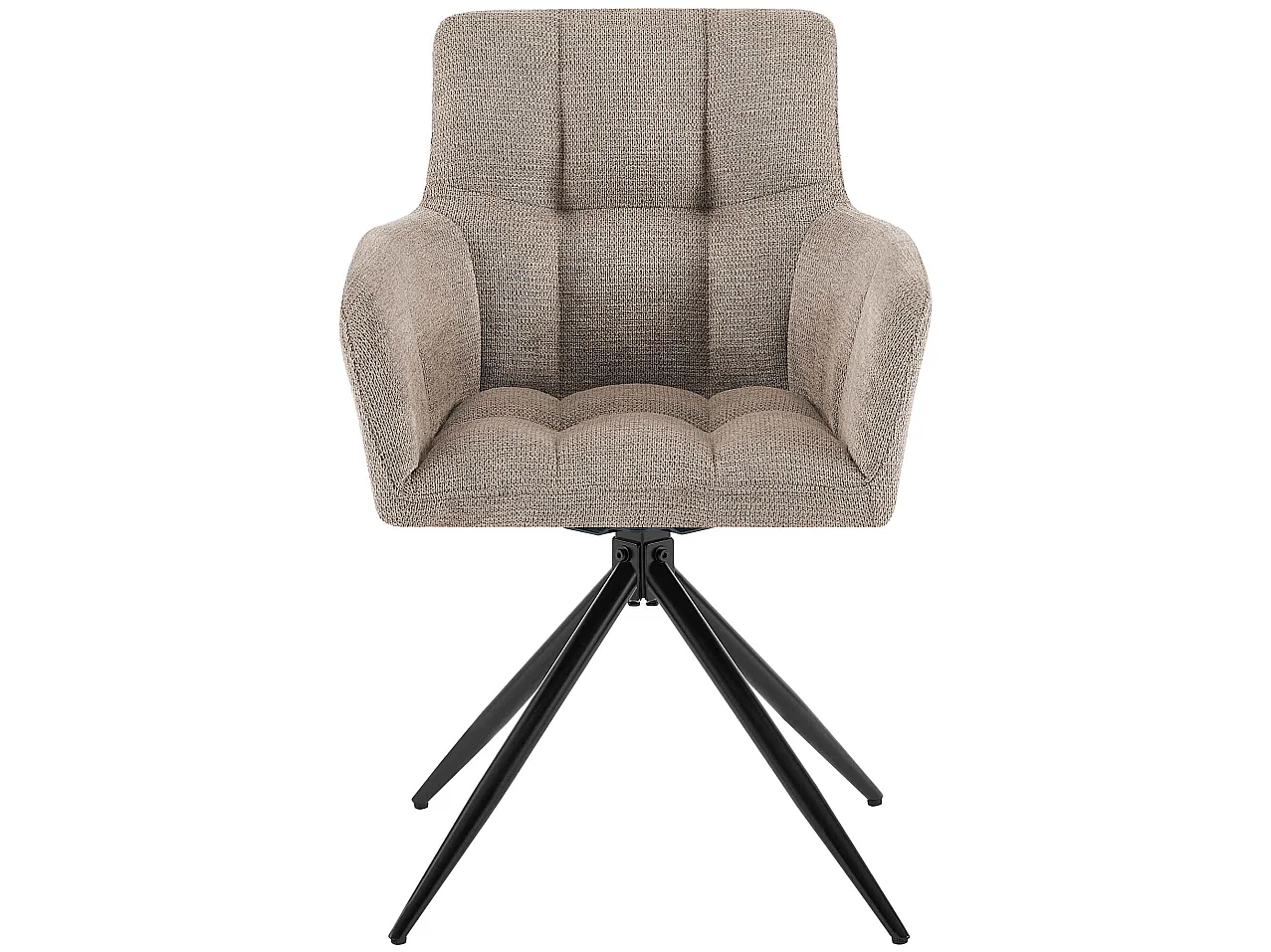 Lot de 2  chaises avec accoudoirs - Tissu - Taupe - Jonah