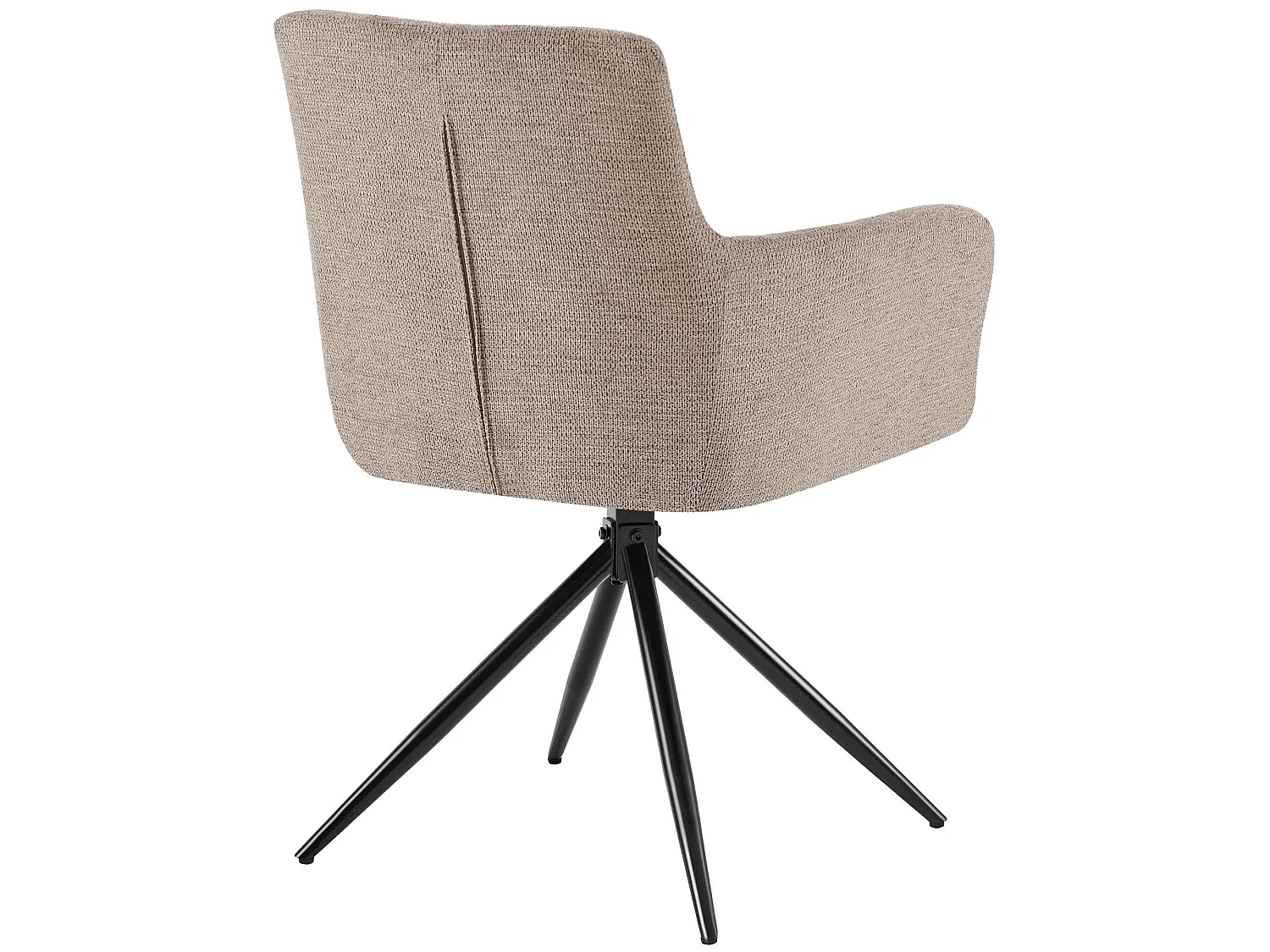 Lot de 2  chaises avec accoudoirs - Tissu - Taupe - Jonah