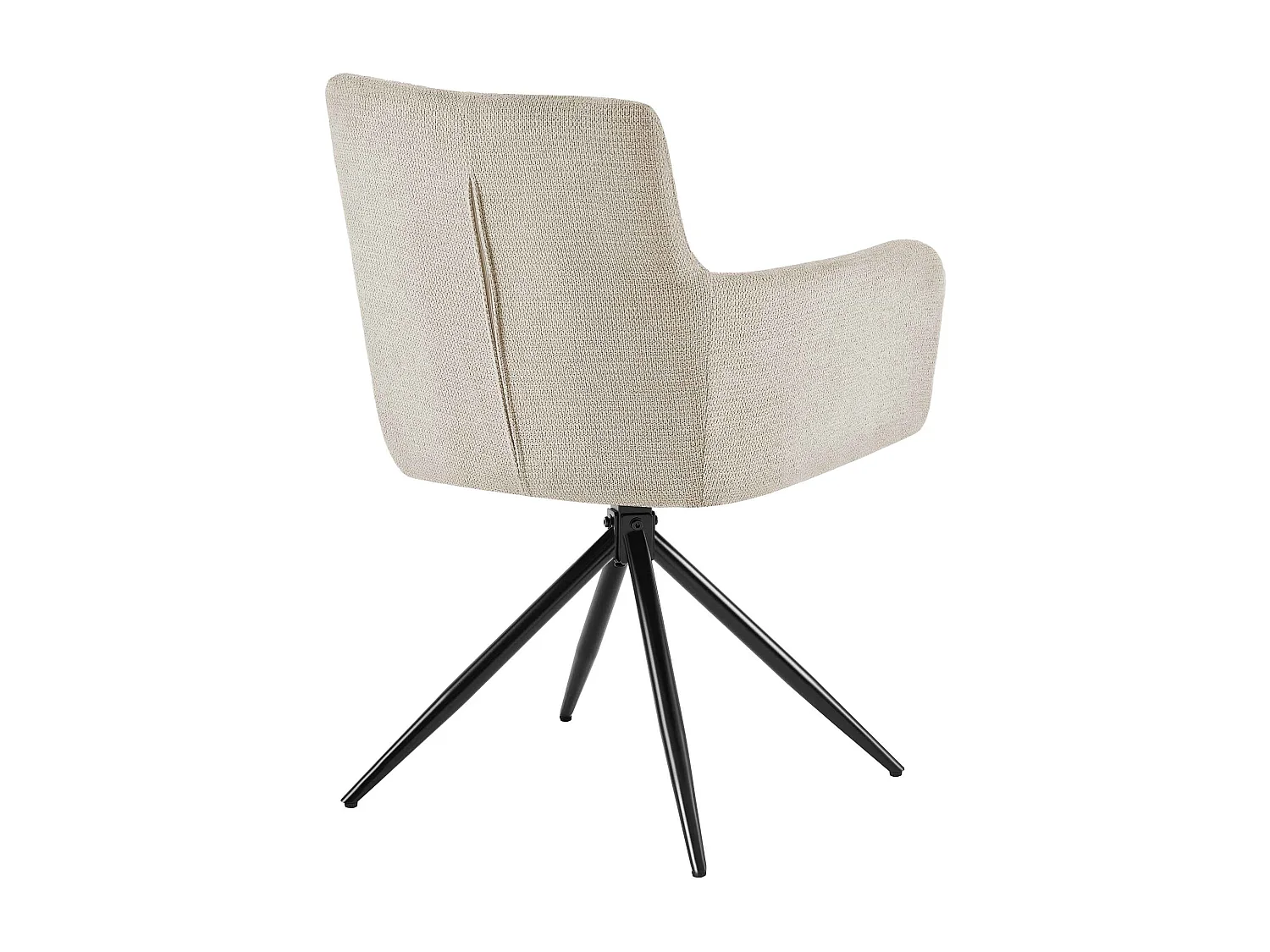 Lot de 2  chaises avec accoudoirs - Tissu - Crème - Jonah