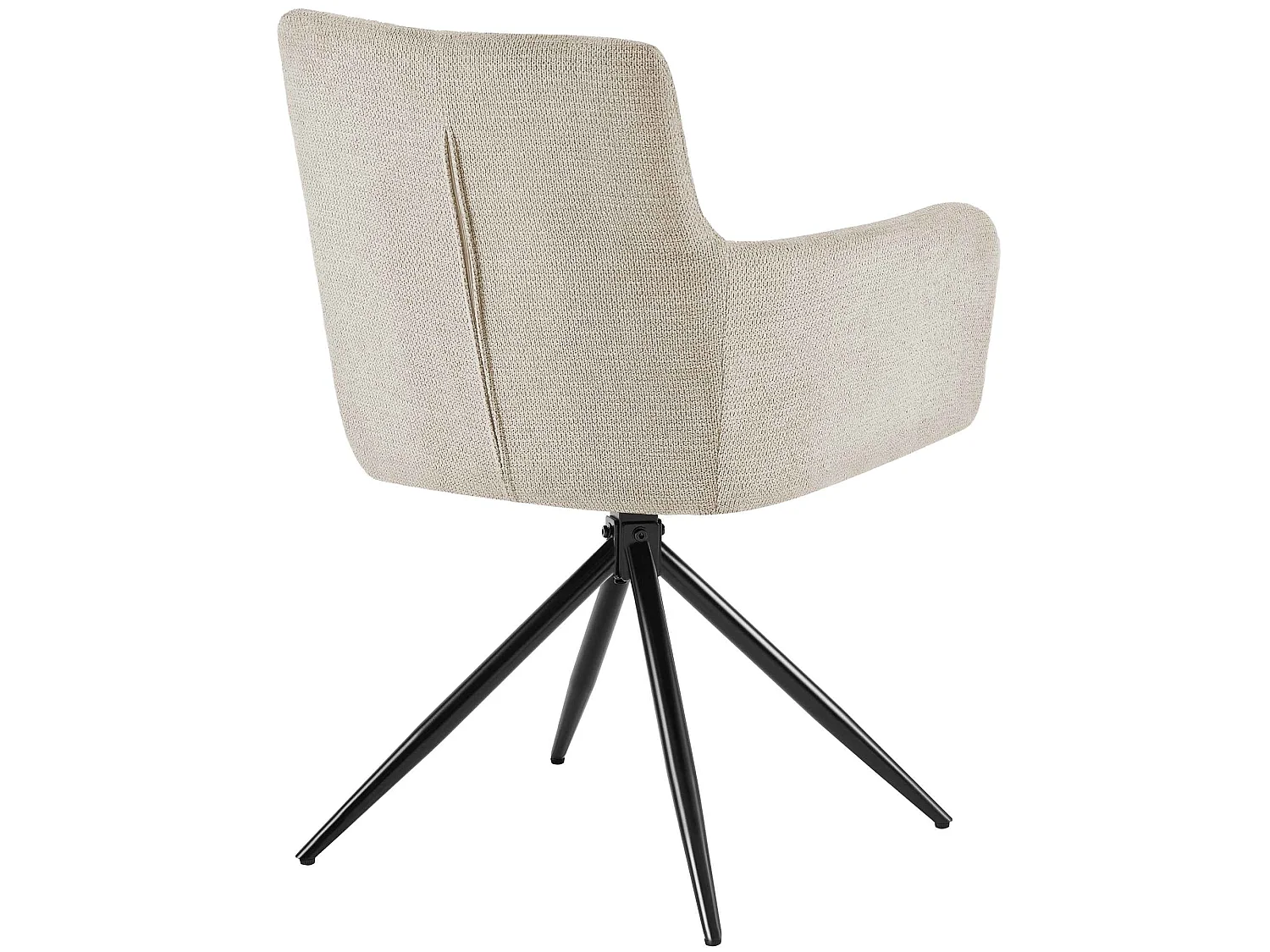 Lot de 2  chaises avec accoudoirs - Tissu - Crème - Jonah