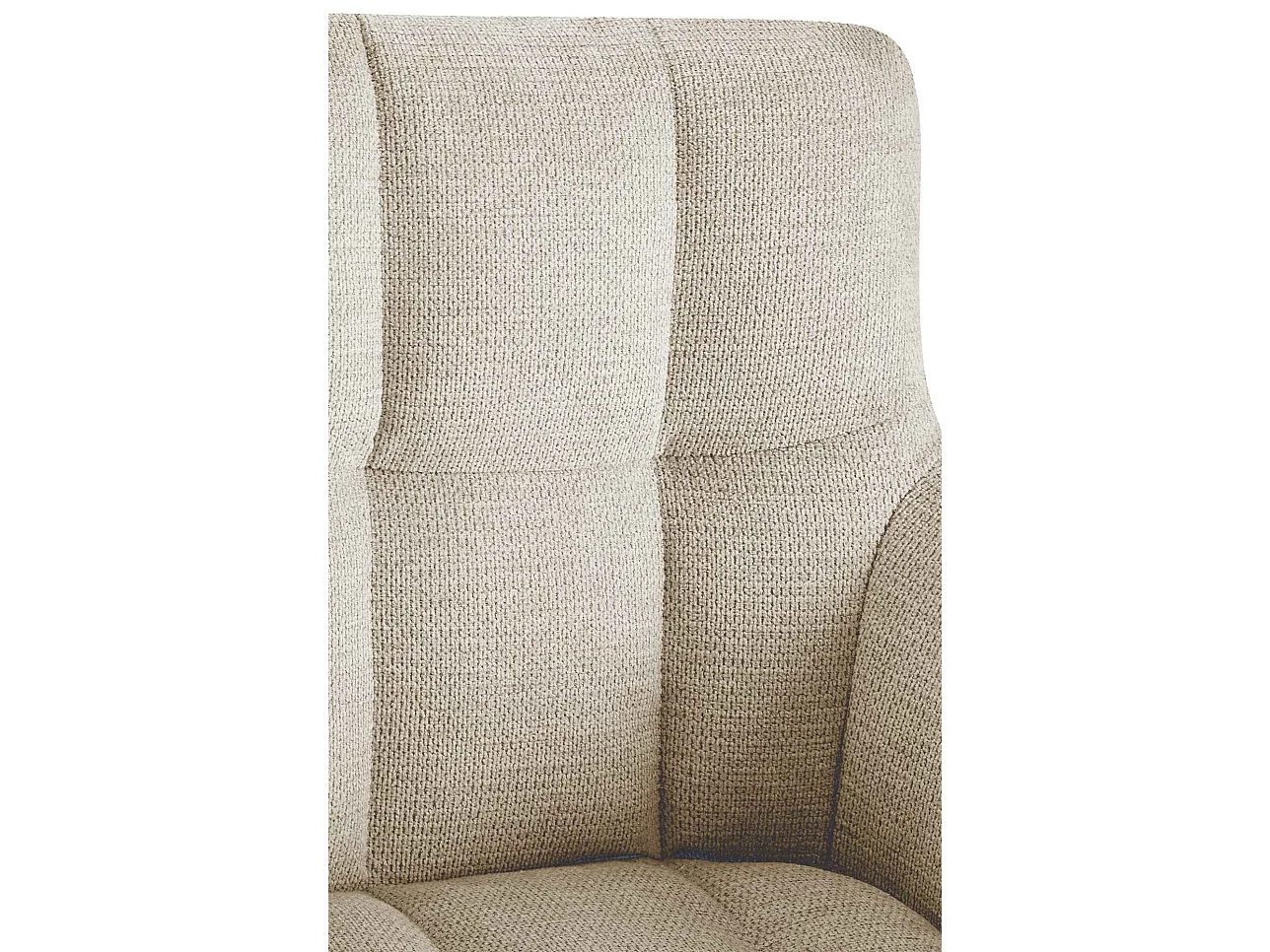 Lot de 2  chaises avec accoudoirs - Tissu - Crème - Jonah