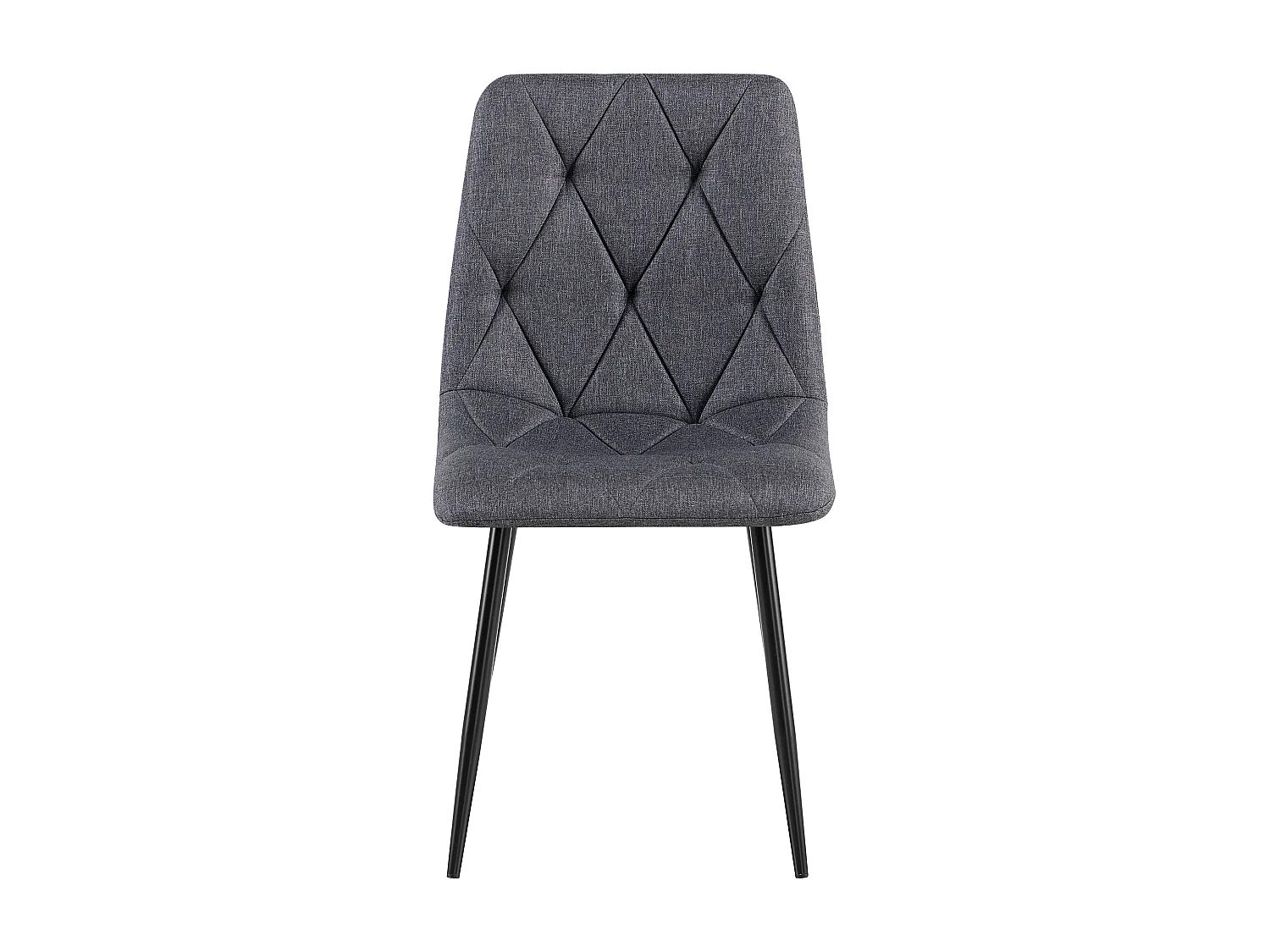 chaise salle à manger - Tissu - Gris foncé - Clairton