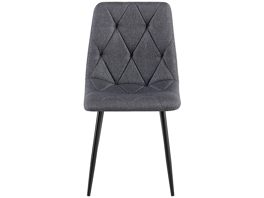 chaise salle à manger - Tissu - Gris foncé - Clairton