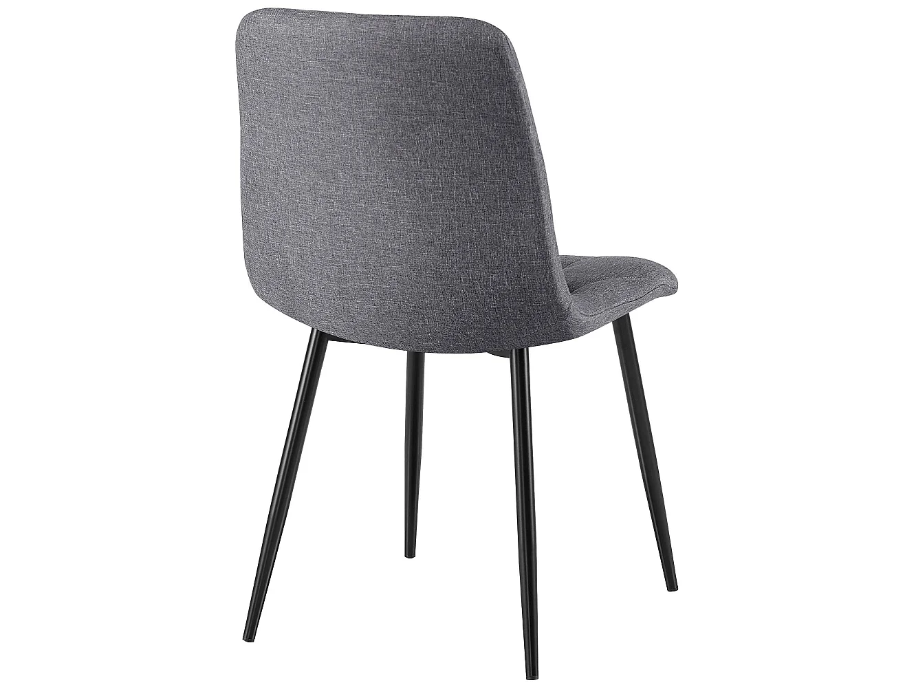 chaise salle à manger - Tissu - Gris foncé - Clairton