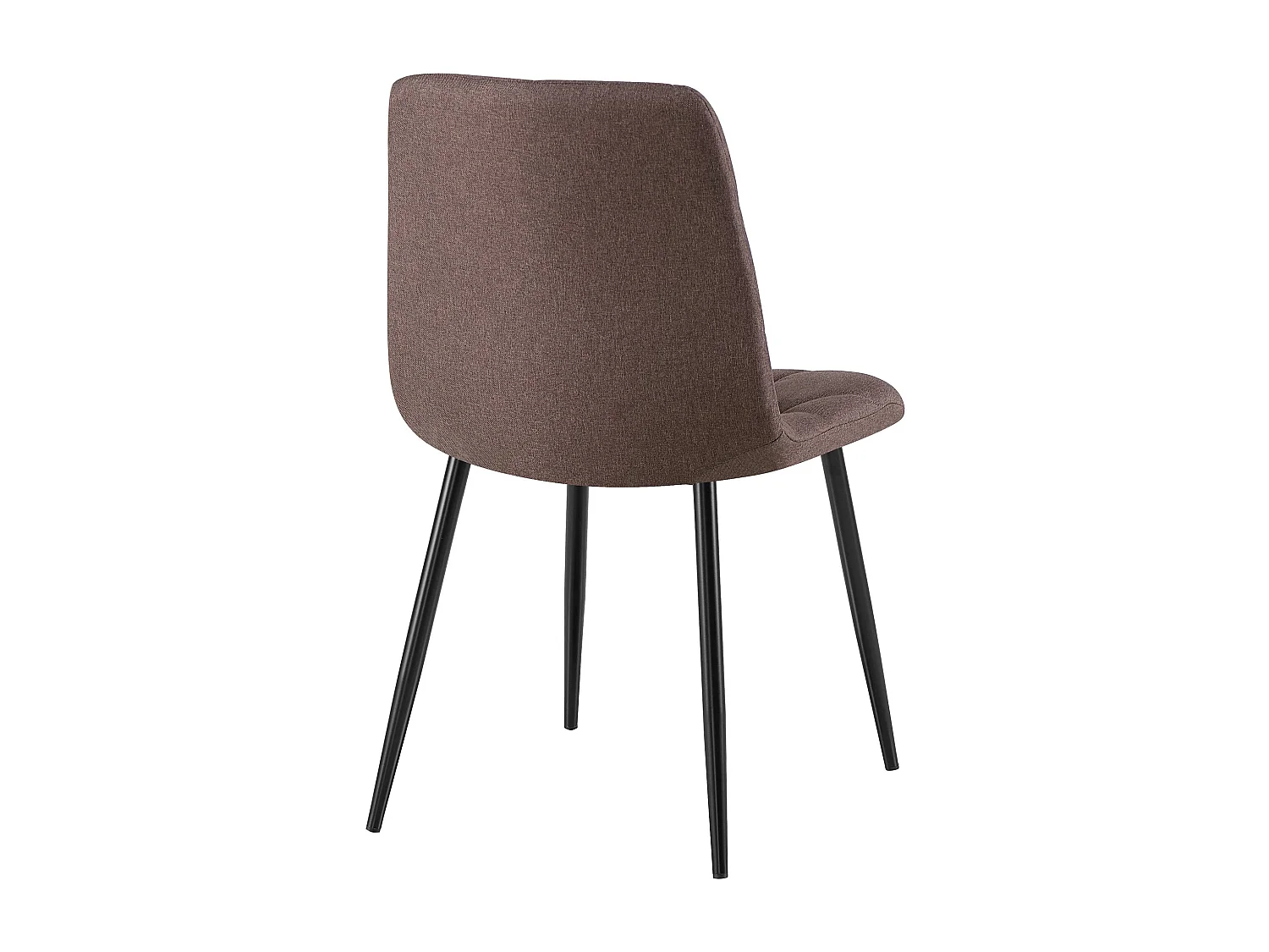 chaise salle à manger - Tissu - Marron - Clairton