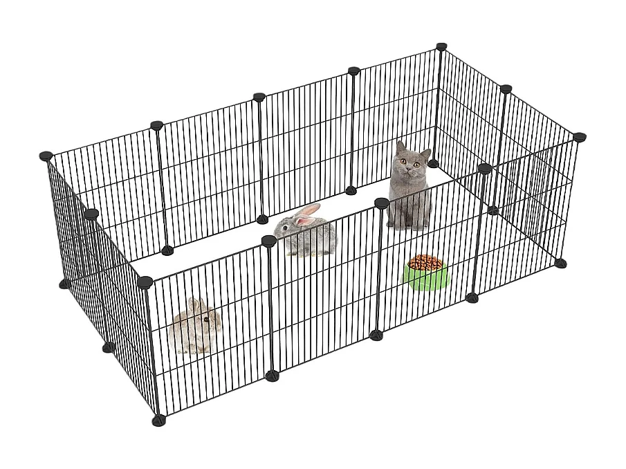 Cercado para animais domésticos, coelhos, cachorros, cercadinho resistente