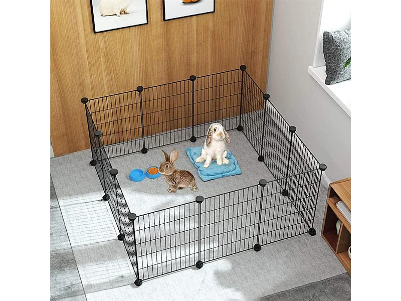 Cercado para animais domésticos, coelhos, cachorros, cercadinho resistente