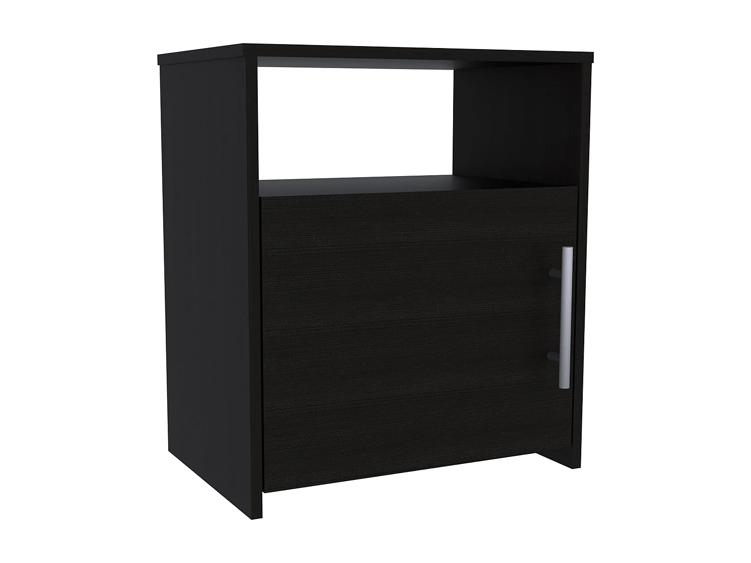 TUHOME Móvel Mesa de Cabeceira Bristol, Um Compartimento, Superfície Superior, Cor Preta.