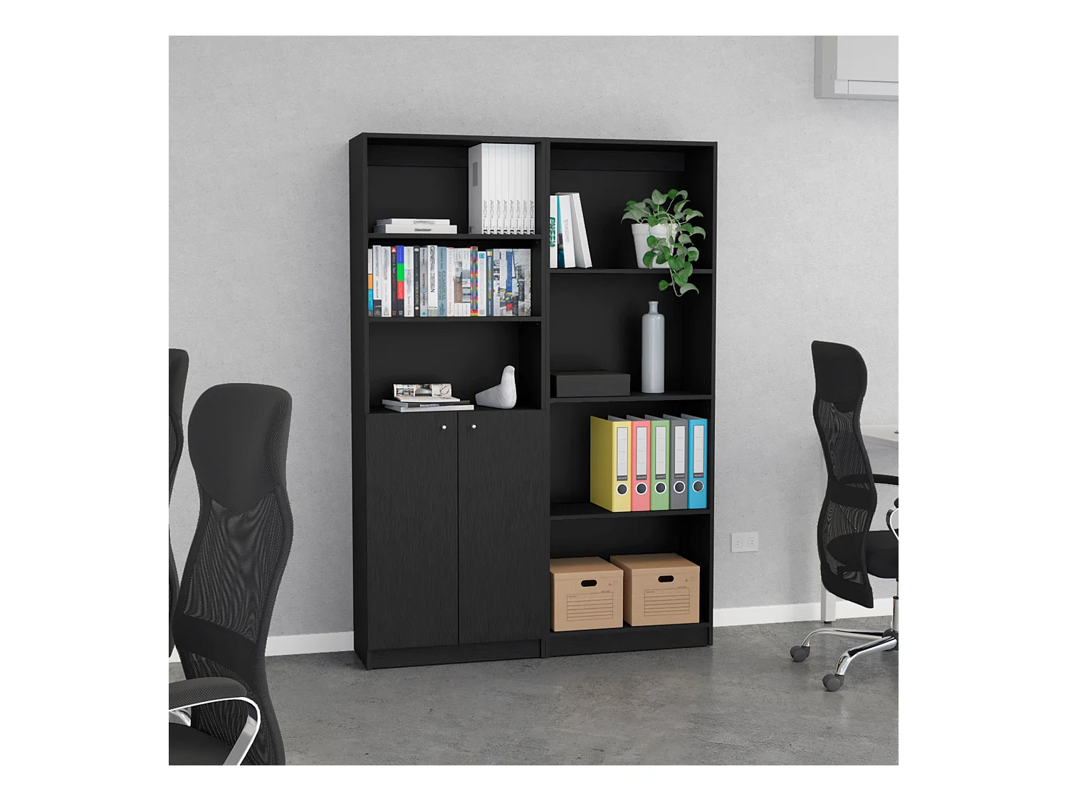 Ensemble de salon 2 pièces Cortaro avec 2 bibliothèques