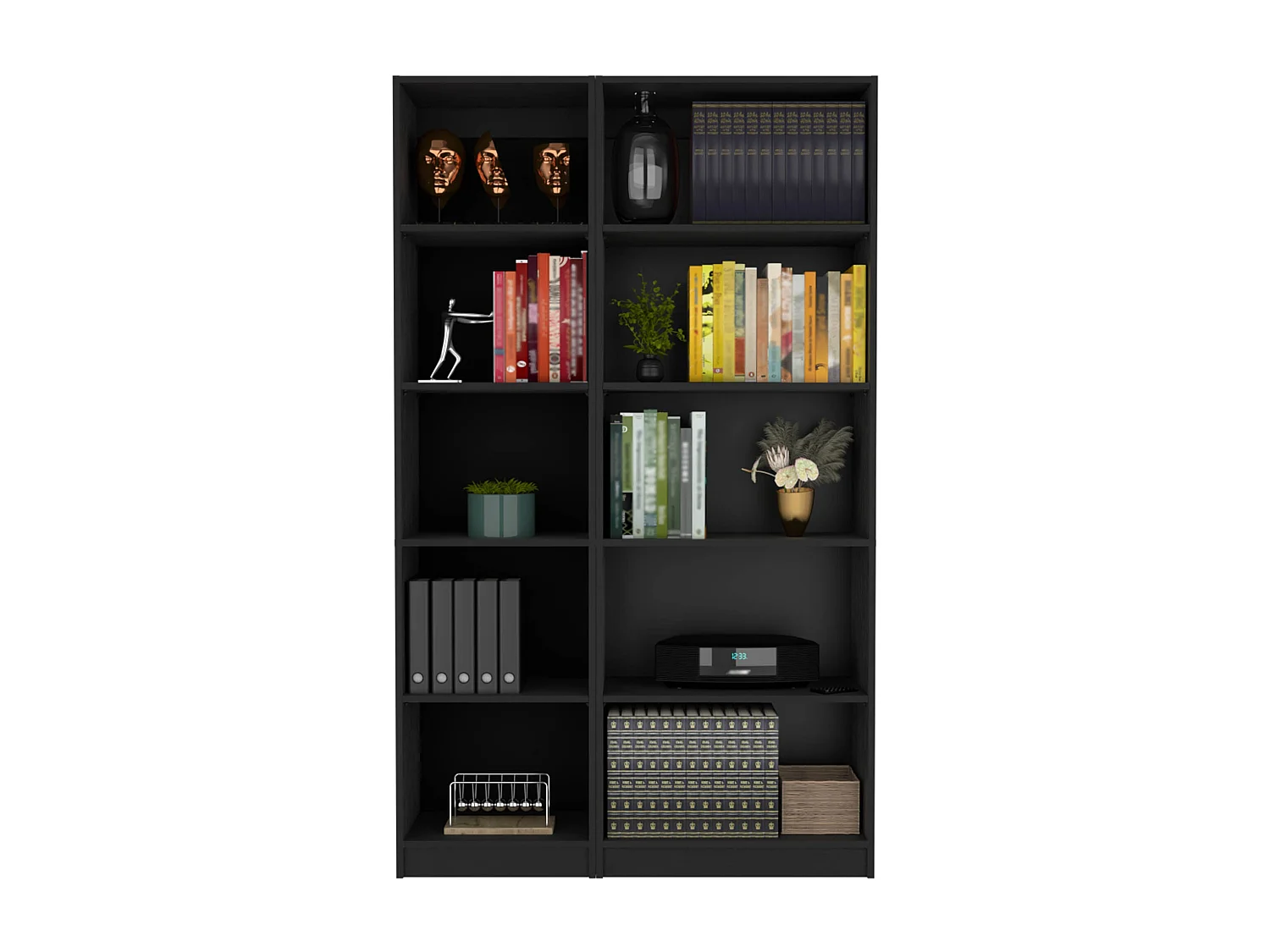 Sunnyside 2 Piece Living Room Set with 2 Bookcases