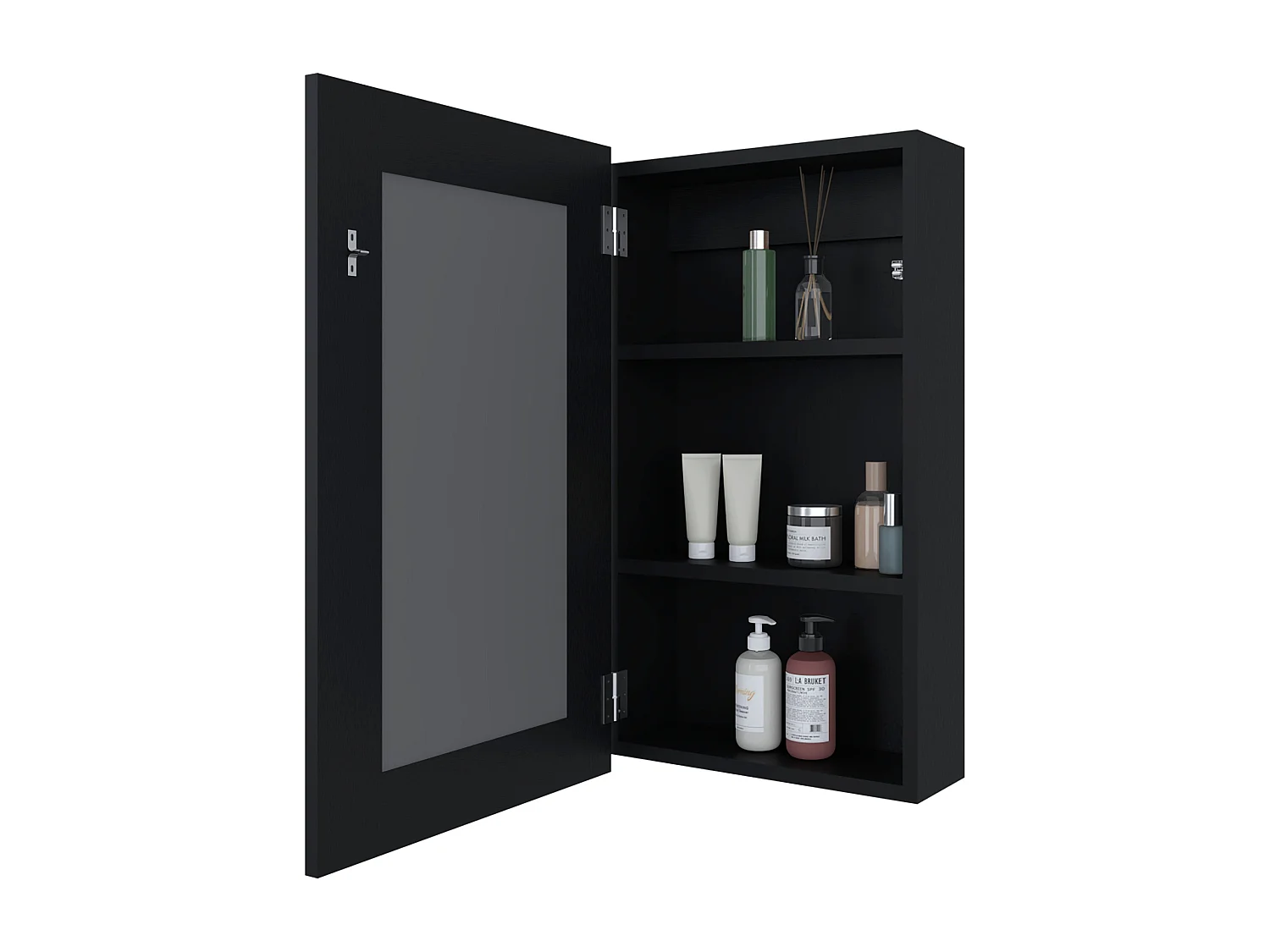 TUHOME Armadietto da bagno Parks, nero