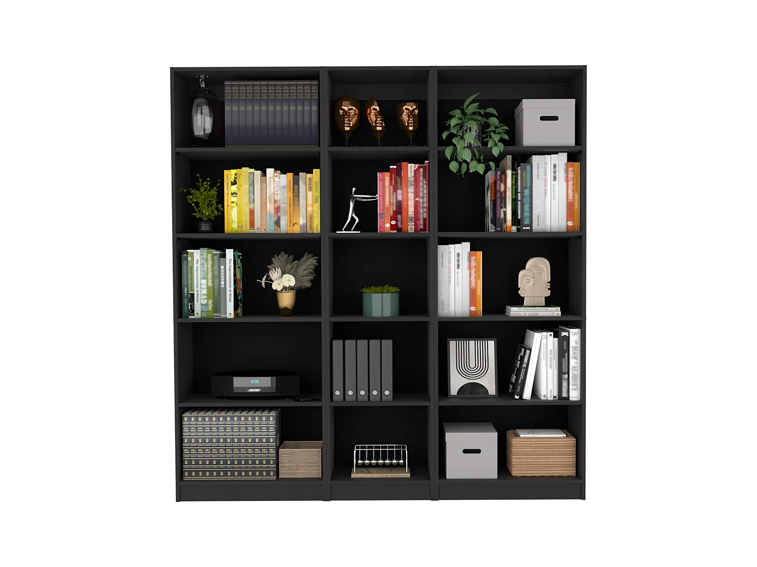 Ensemble de salon 3 pièces Holdbrook avec 3 bibliothèques