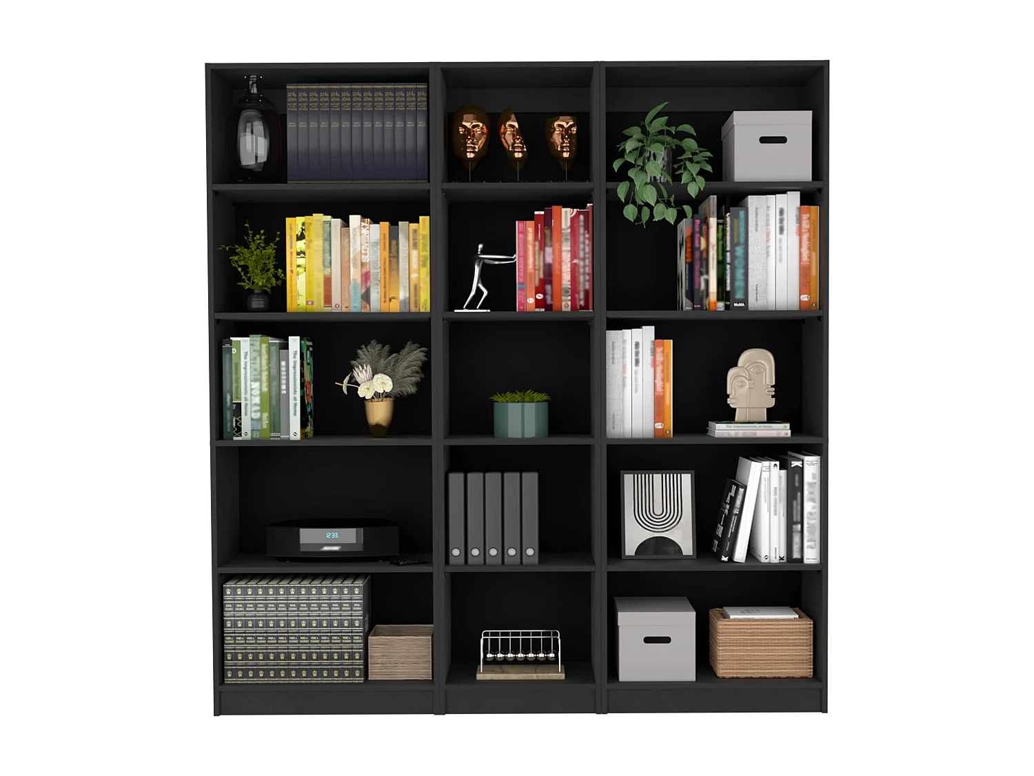 Ensemble de salon 3 pièces Holdbrook avec 3 bibliothèques