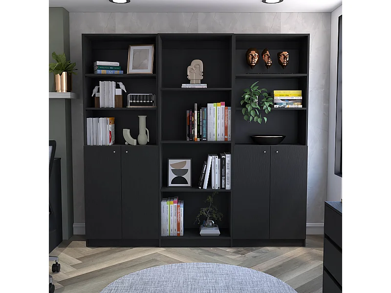 Ensemble de salon 3 pièces Encino avec 3 bibliothèques