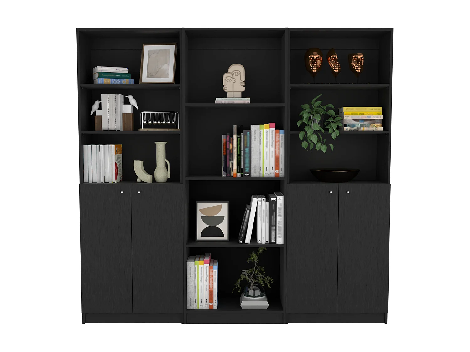 Ensemble de salon 3 pièces Encino avec 3 bibliothèques