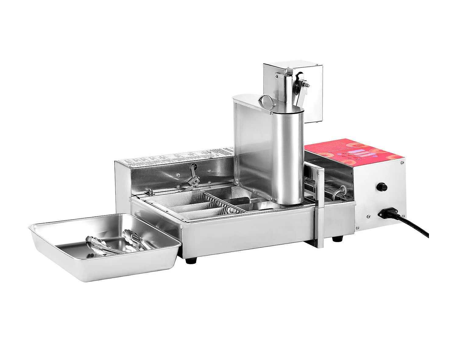 Máquina Automática Comercial para Donuts SucceBuy Aparelho Elétrico para Donuts com 4 Fileiras, Alta Potência, 240 Unidades/Hora, Funil de 3 L