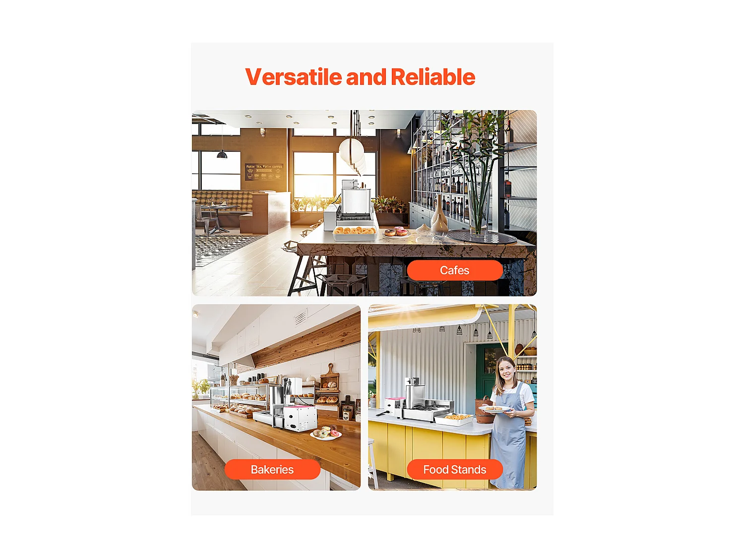 Automatyczna Maszyna do Pączków SucceBuy Elektryczna Maszyna do Pączków z 4 Rzędami, Duża Moc, 240 Sztuk/Godzinę, Zbiornik o Pojemności 3 l