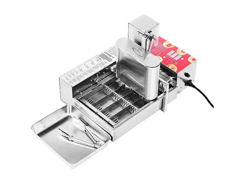 Macchina Automatica per Ciambelle Commerciale SucceBuy Macchina Elettrica per Ciambelle a 4 File, Alta Potenza, 240 Pezzi/Ora, Tramoggia da 3 L