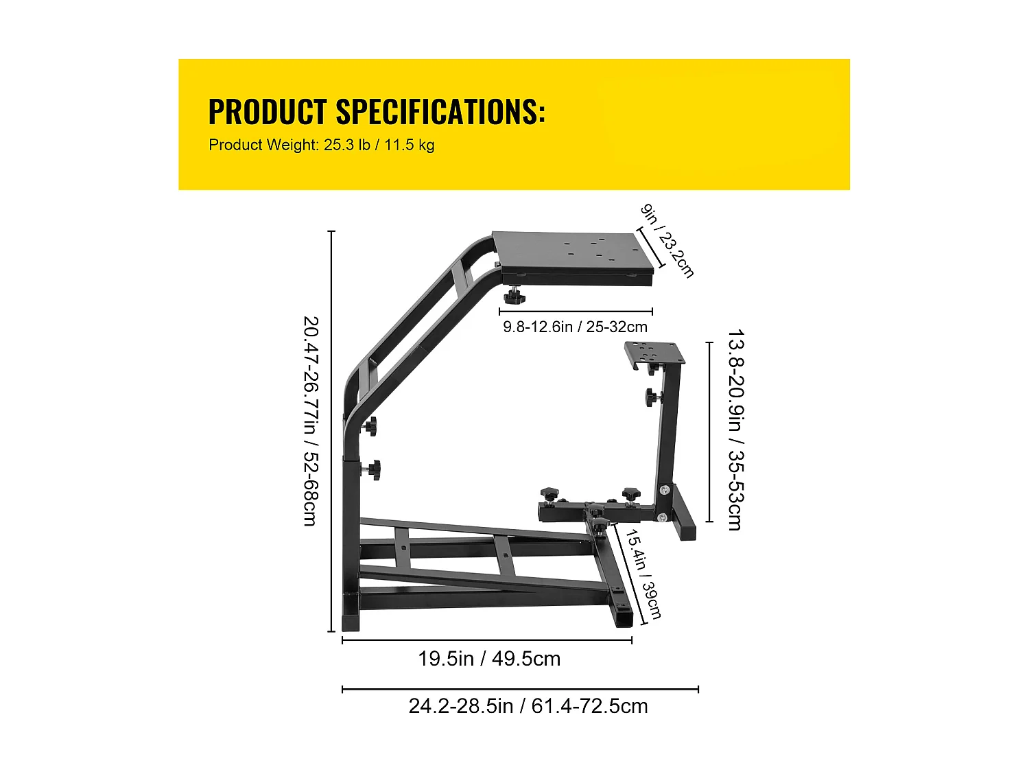 Stuursteun voor Rennen SucceBuy, Voor Logitech G29/G27/G25, Thrustmaster en Fanatec