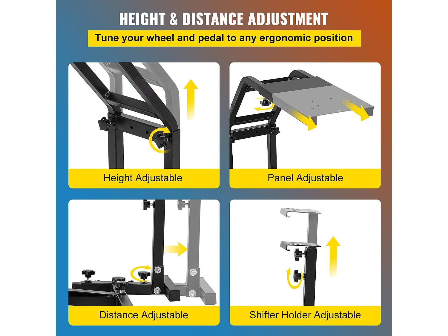 Stuursteun voor Rennen SucceBuy, Voor Logitech G29/G27/G25, Thrustmaster en Fanatec