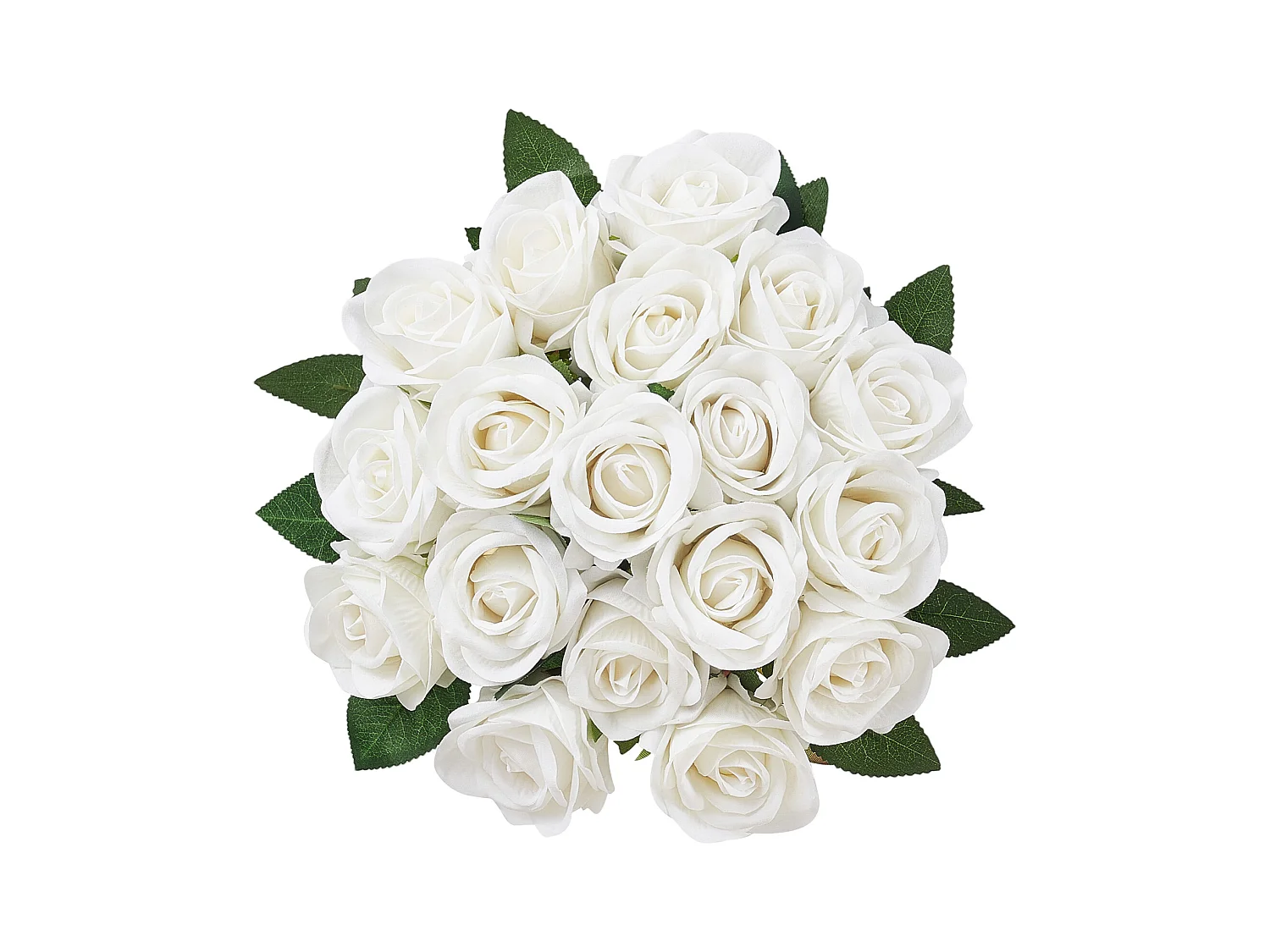 Rose Artificielle SucceBuy Fleurs Artificielles 508 mm, Bouquets de Fausses Fleurs Aspect Réaliste avec Tête de Rose 70 mm, Lot de 60, Blanc
