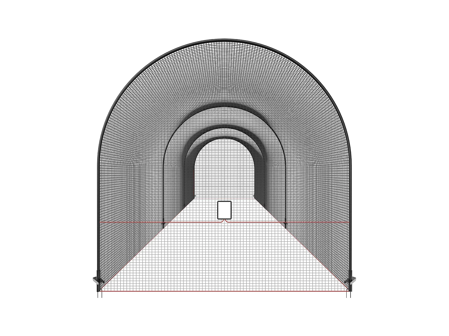 Filet et Cadre de Cage de Frappe de Baseball et de Softball SucceBuy, 12,2 m, pour Environnements Intérieurs et Extérieurs