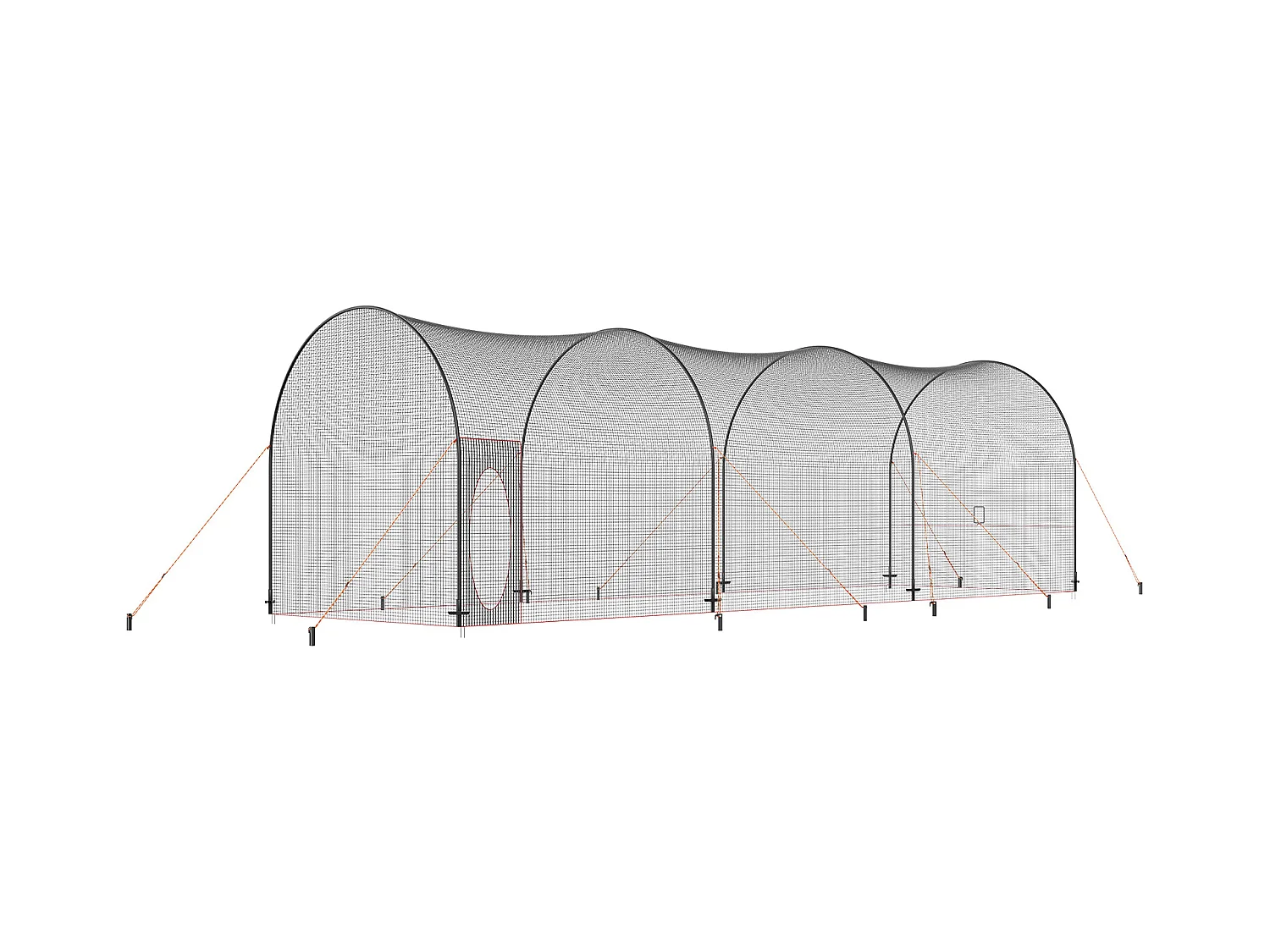 Filet et Cadre de Cage de Frappe de Baseball et de Softball SucceBuy, 12,2 m, pour Environnements Intérieurs et Extérieurs