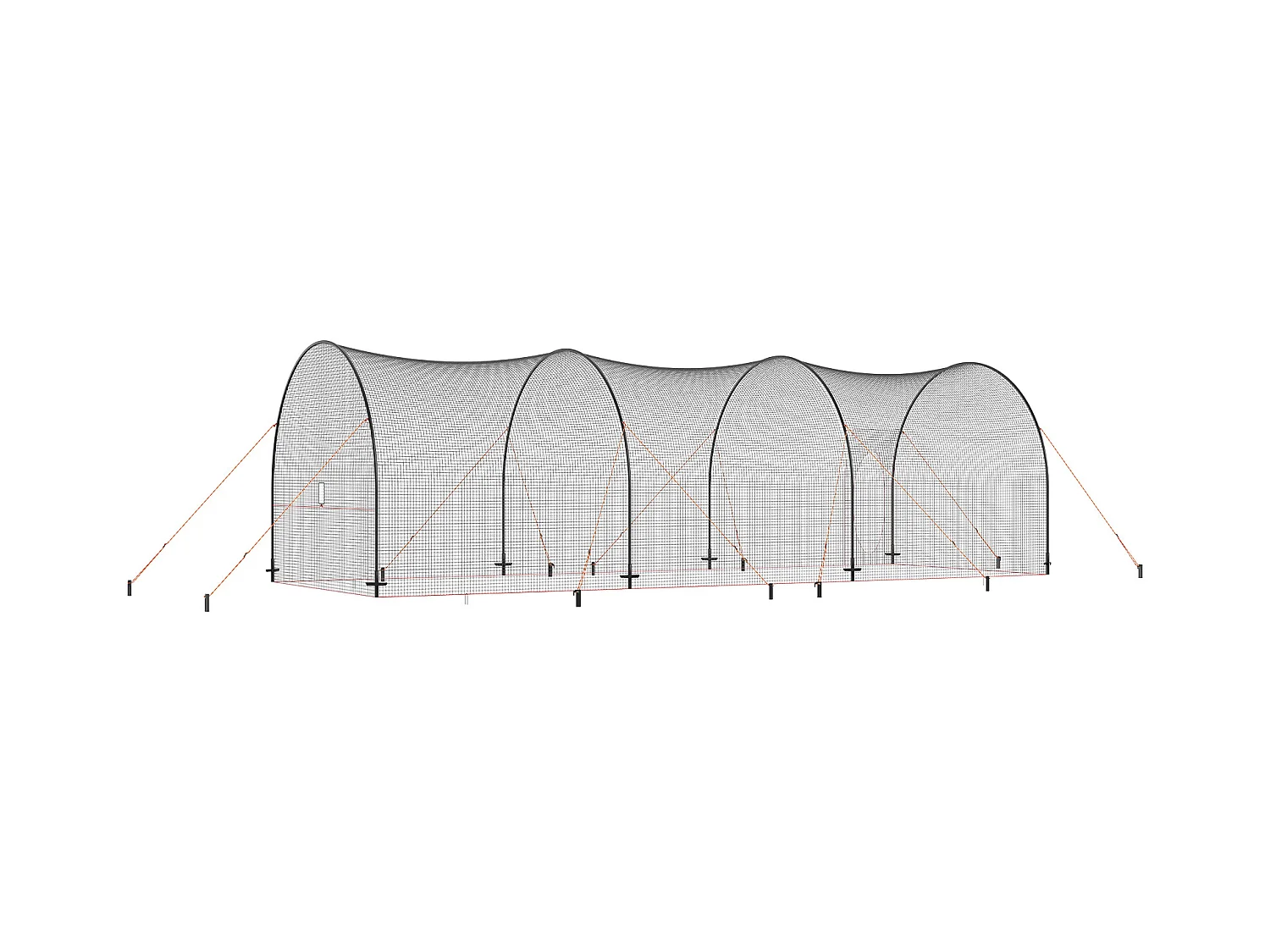Filet et Cadre de Cage de Frappe de Baseball et de Softball SucceBuy, 12,2 m, pour Environnements Intérieurs et Extérieurs
