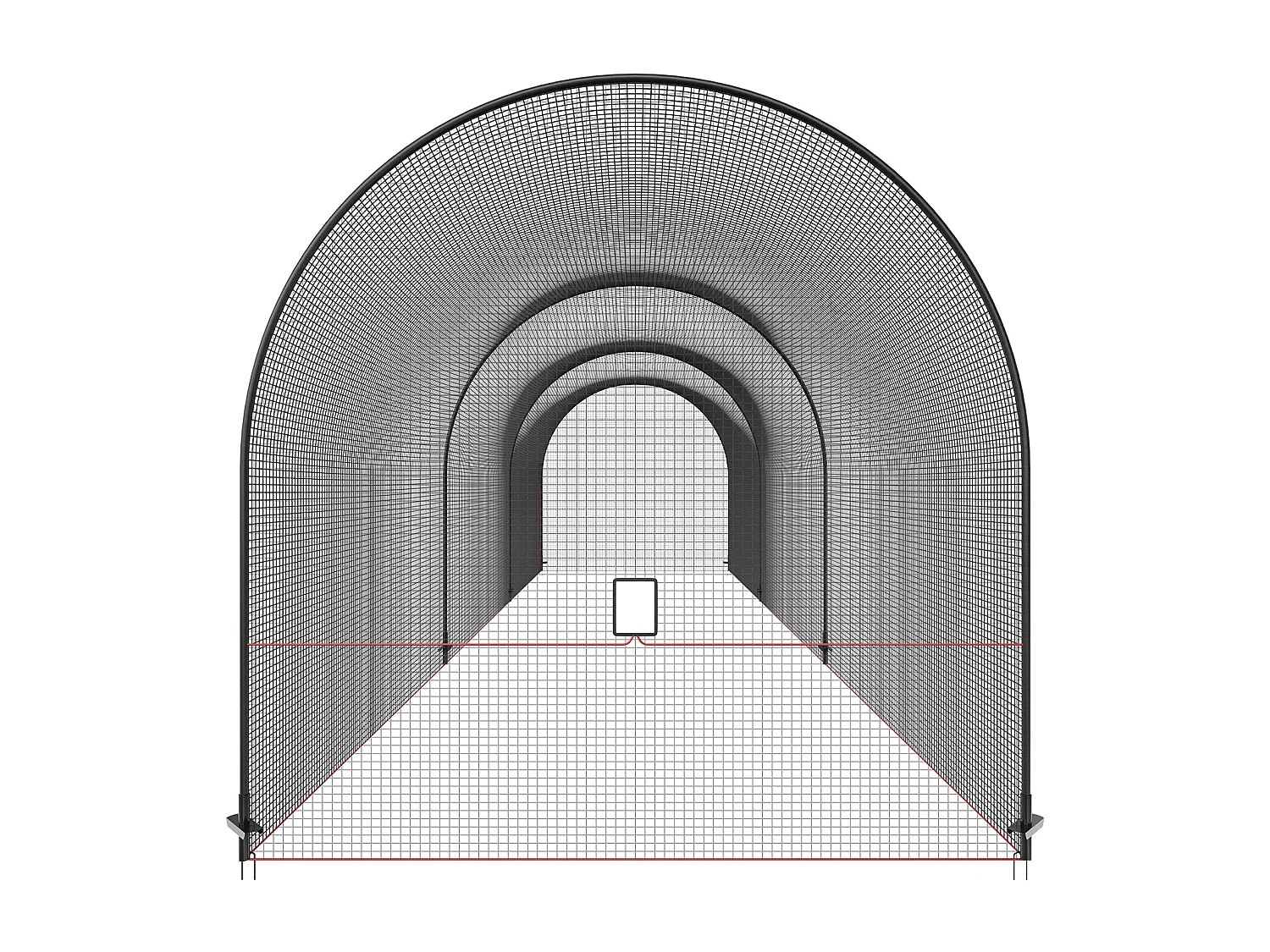 Filet et Cadre de Cage de Frappe de Baseball et de Softball SucceBuy, 12,2 m, pour Environnements Intérieurs et Extérieurs
