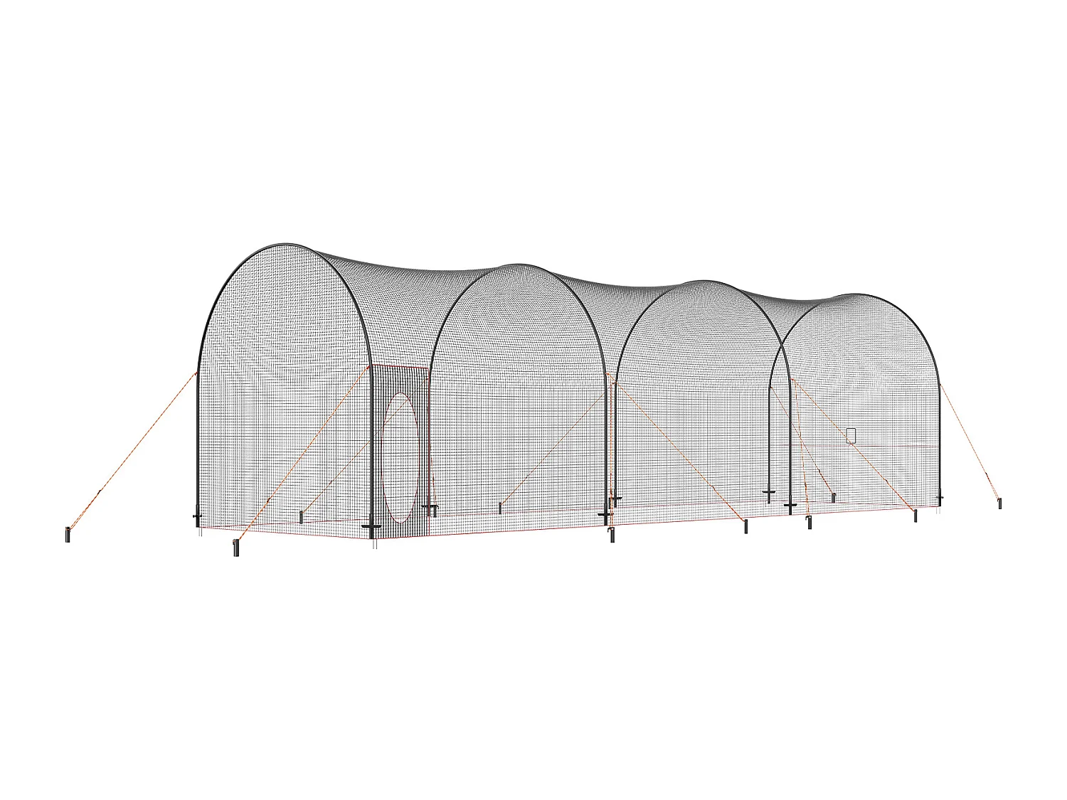 Filet et Cadre de Cage de Frappe de Baseball et de Softball SucceBuy, 12,2 m, pour Environnements Intérieurs et Extérieurs